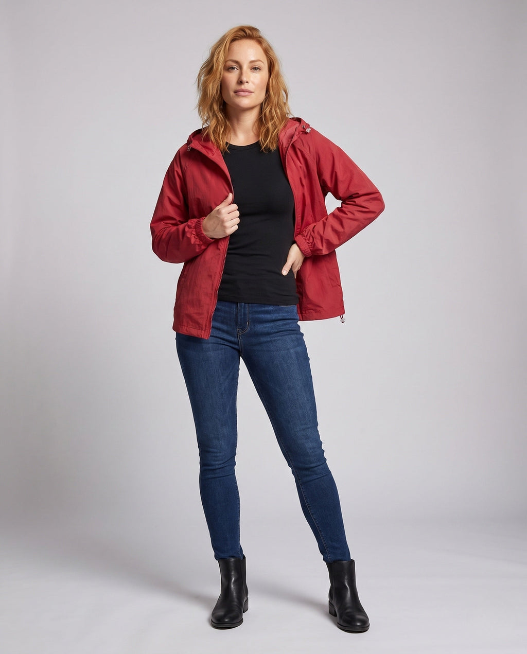 Women's Lightweight and Breathable Hooded Jacket - Front View