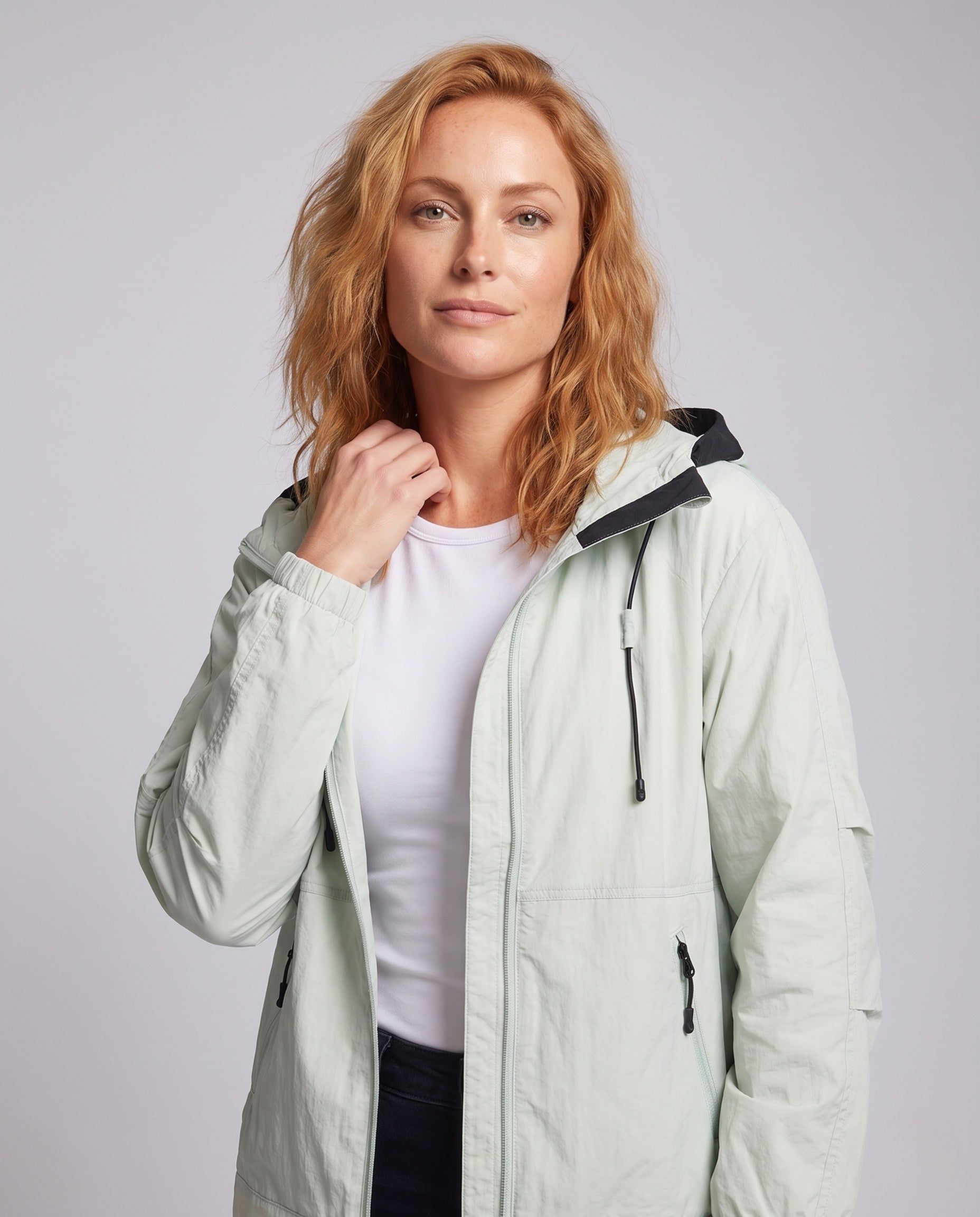 Women's Lightweight and Breathable Outdoor Jacket with UV Protection - Upper Body View