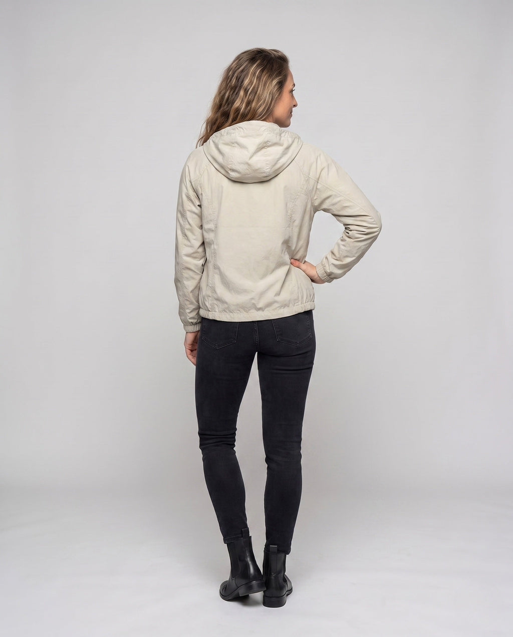 Women's Lightweight and Breathable Windbreaker Jacket - Back View
