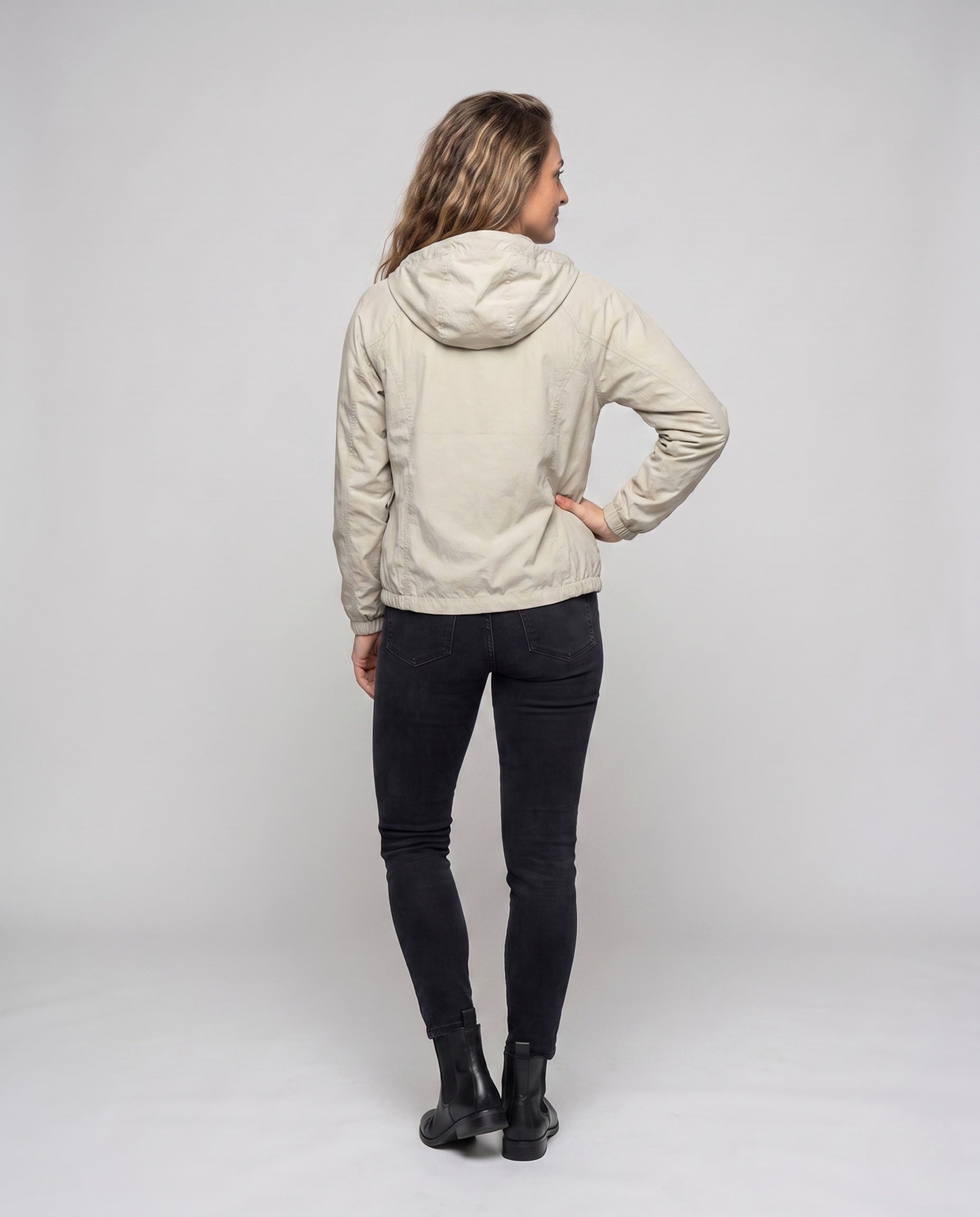 Women's Lightweight and Breathable Windbreaker Jacket - Back View