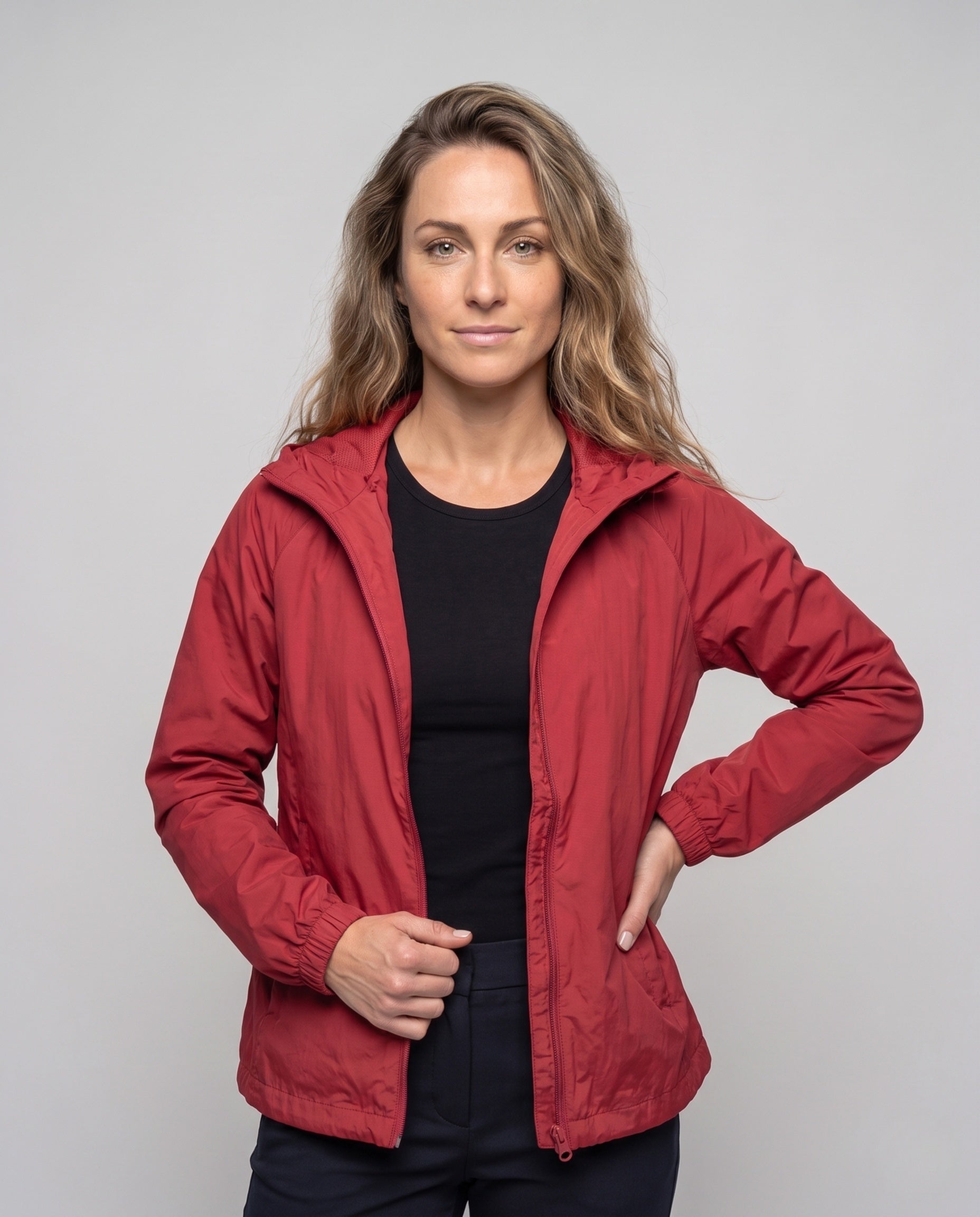 Women's Light and Breathable Wind Jacket - Upper Body View