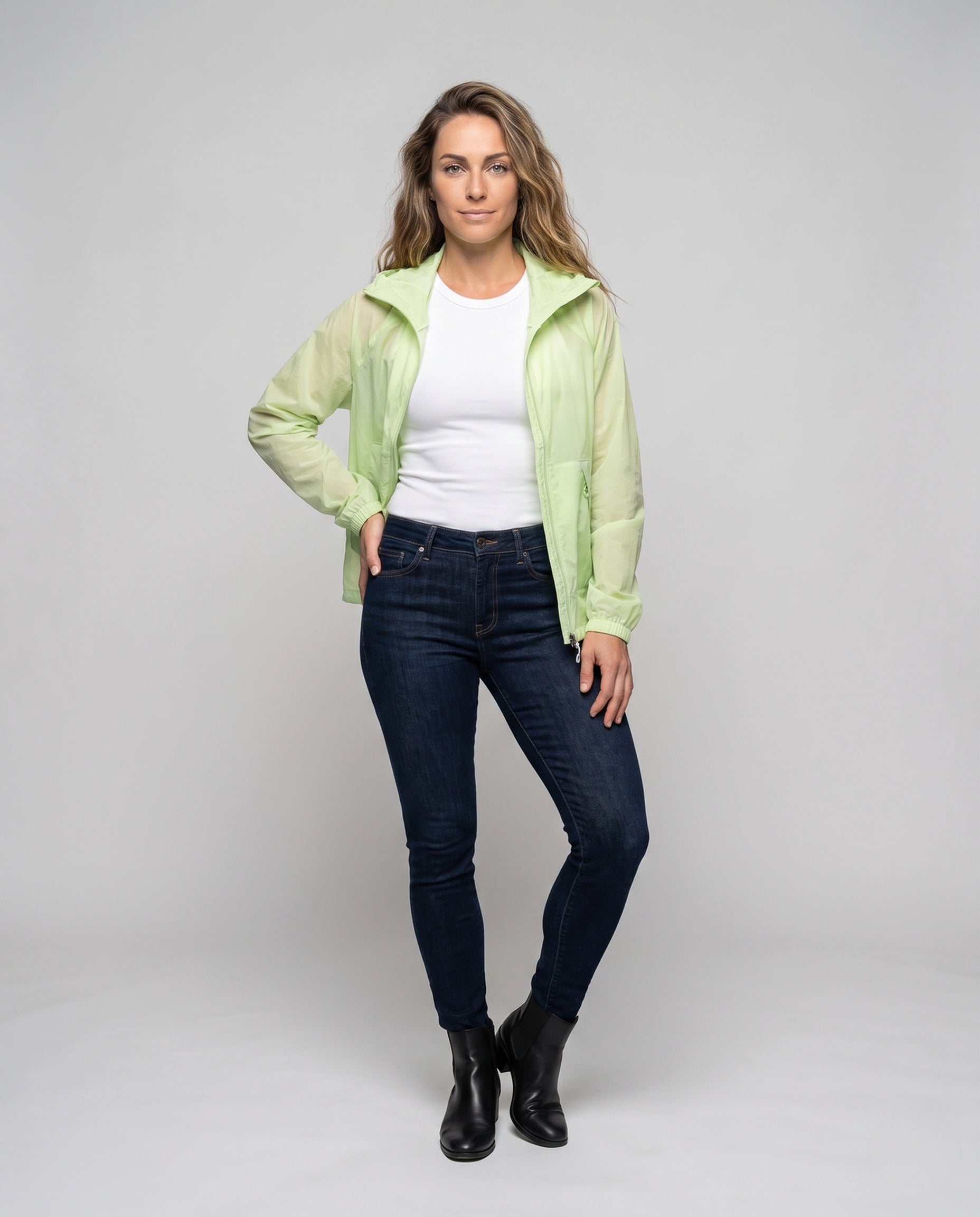 Women's Light and Breathable Wind Jacket - Front View