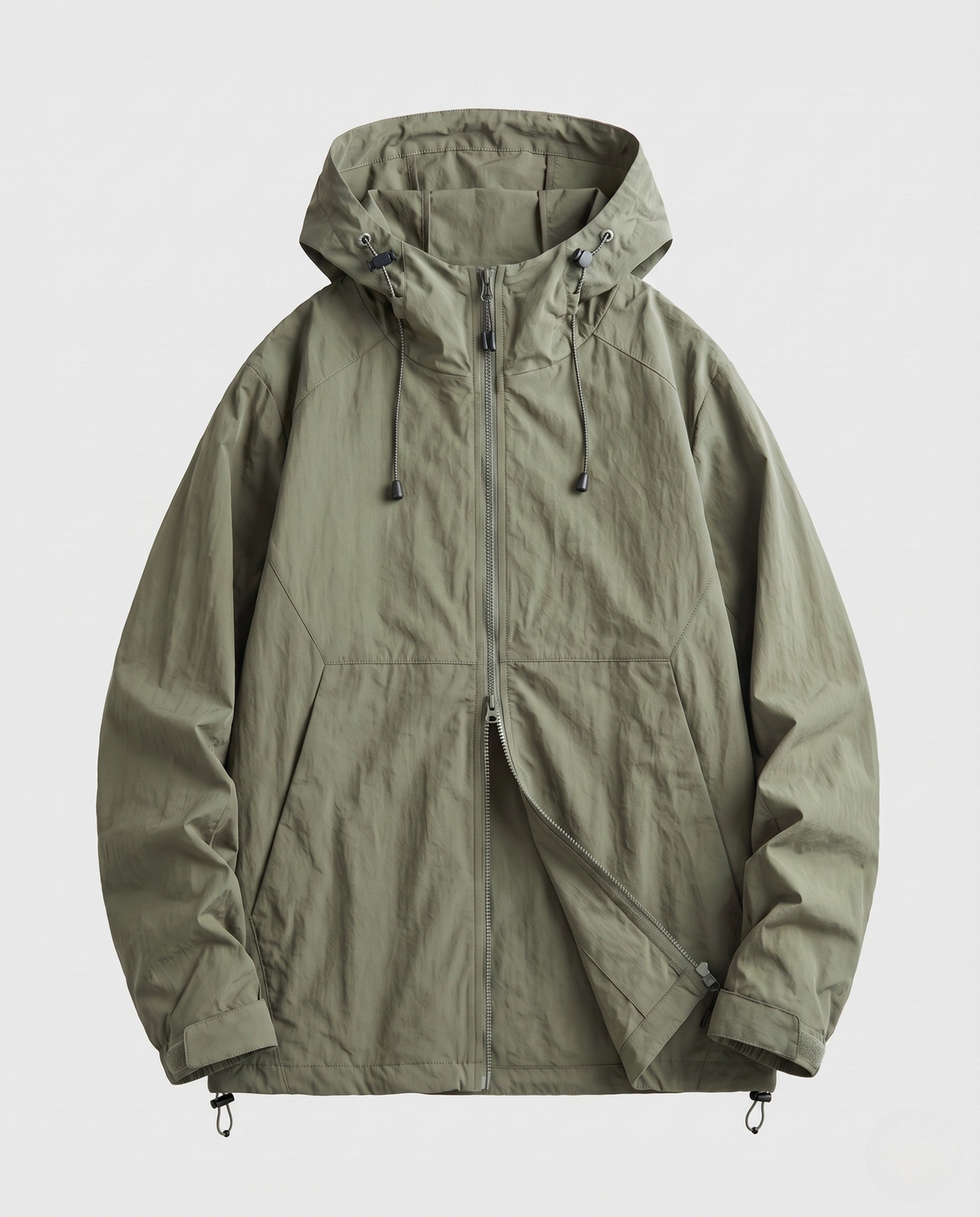 Women's Lightweight and Functional Rain Jacket with Adjustable Hood