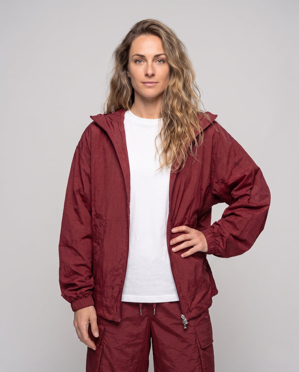 Women's Lightweight and Stylish Outdoor Jacket with Pockets - Upper Body View