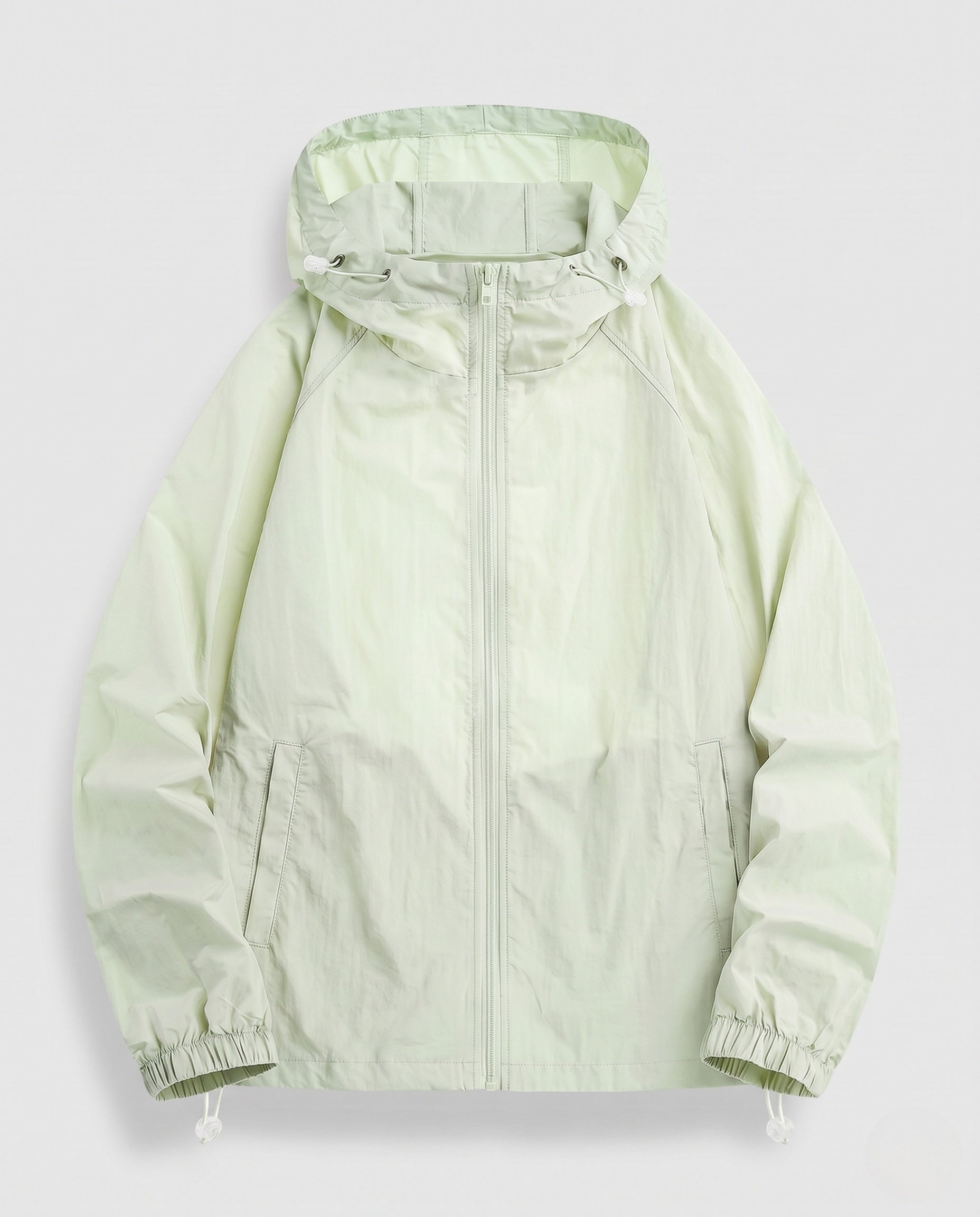 Women's Lightweight Windbreaker Jacket with Adjustable Waistband