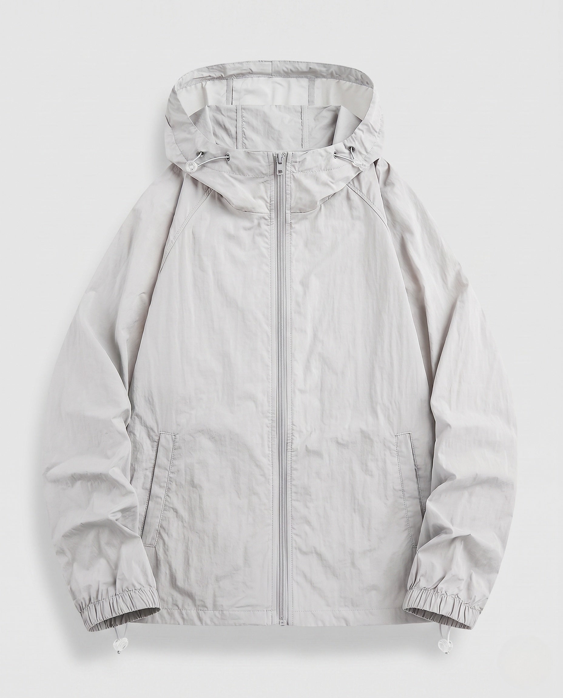 Women's Lightweight Windbreaker Jacket with Adjustable Waistband