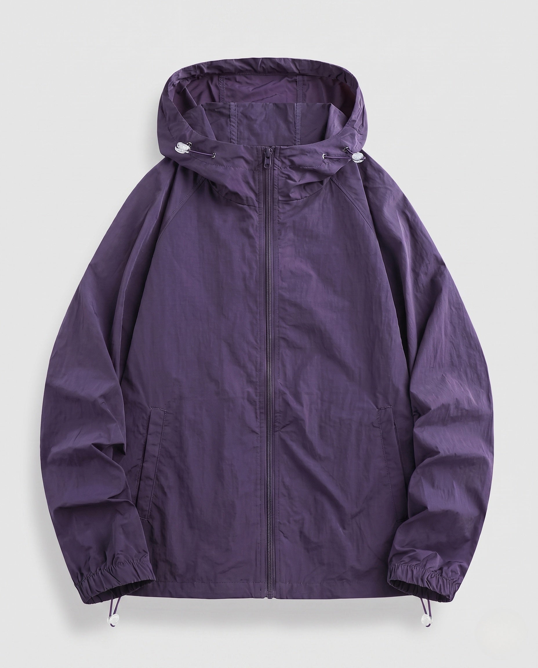 Women's Lightweight Windbreaker Jacket with Adjustable Waistband