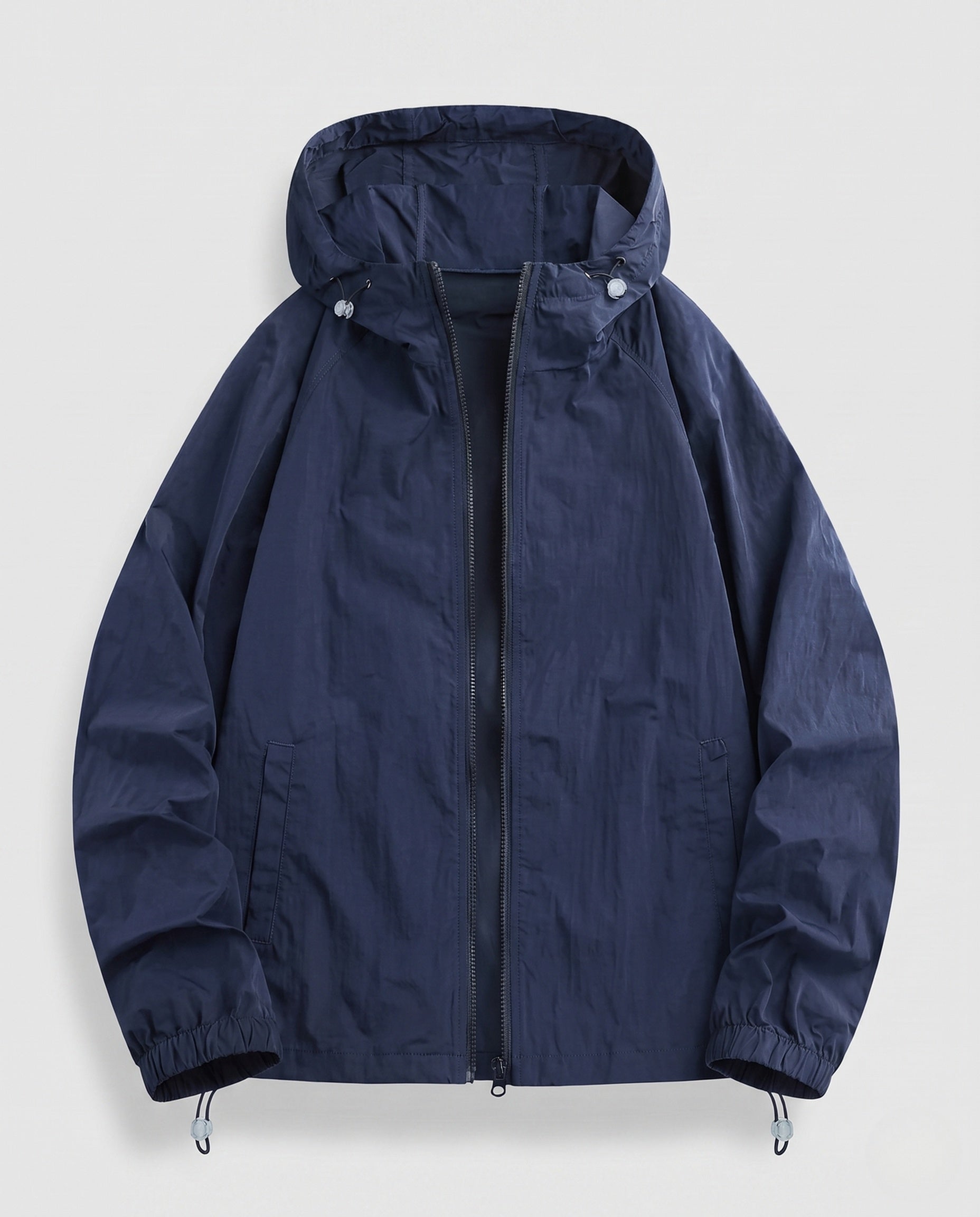 Women's Lightweight Windbreaker Jacket with Adjustable Waistband