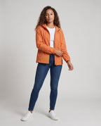 Women's Lightweight Windbreaker Jacket with Adjustable Hood - Front View