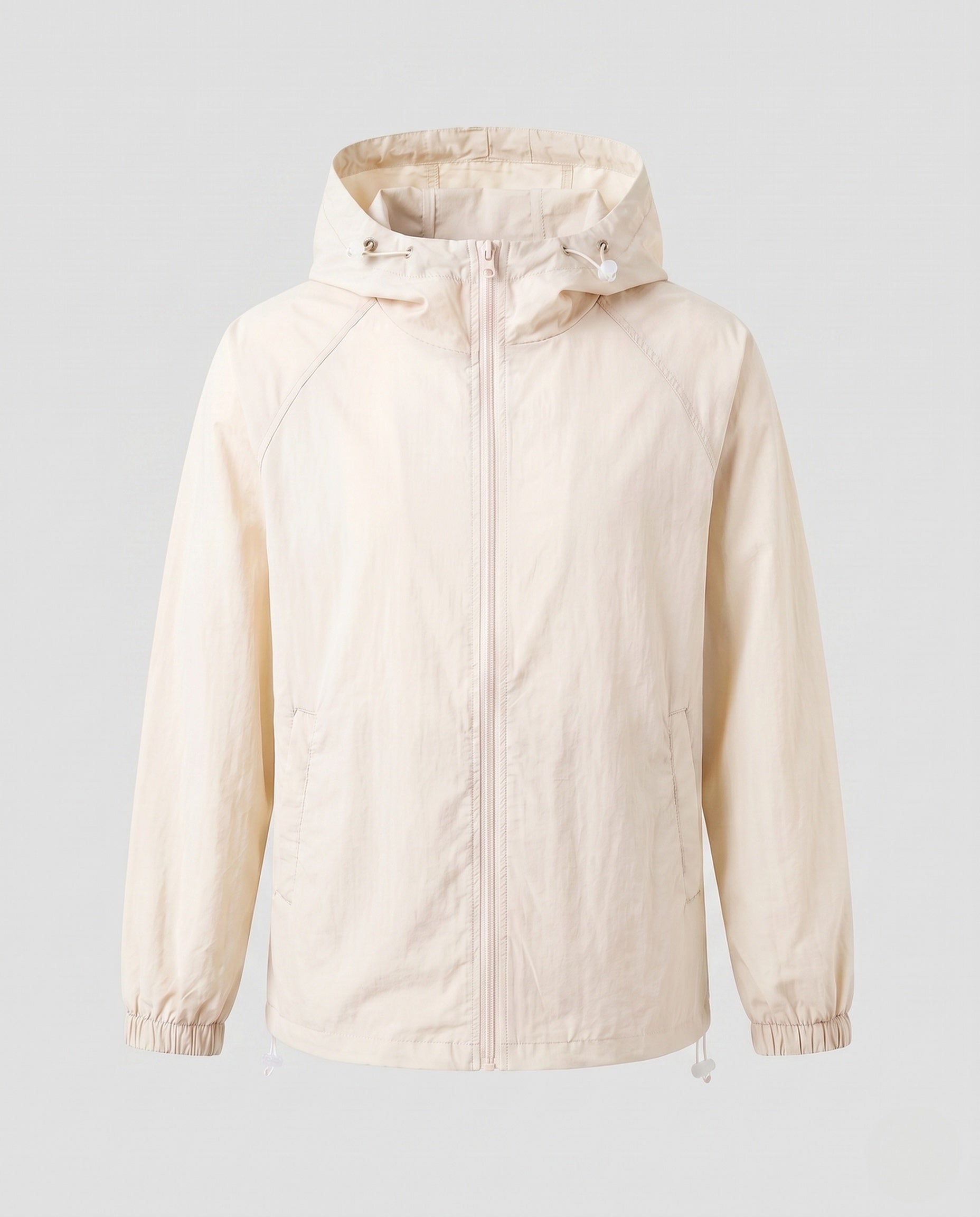 Women's Lightweight Windbreaker Jacket with Adjustable Hood