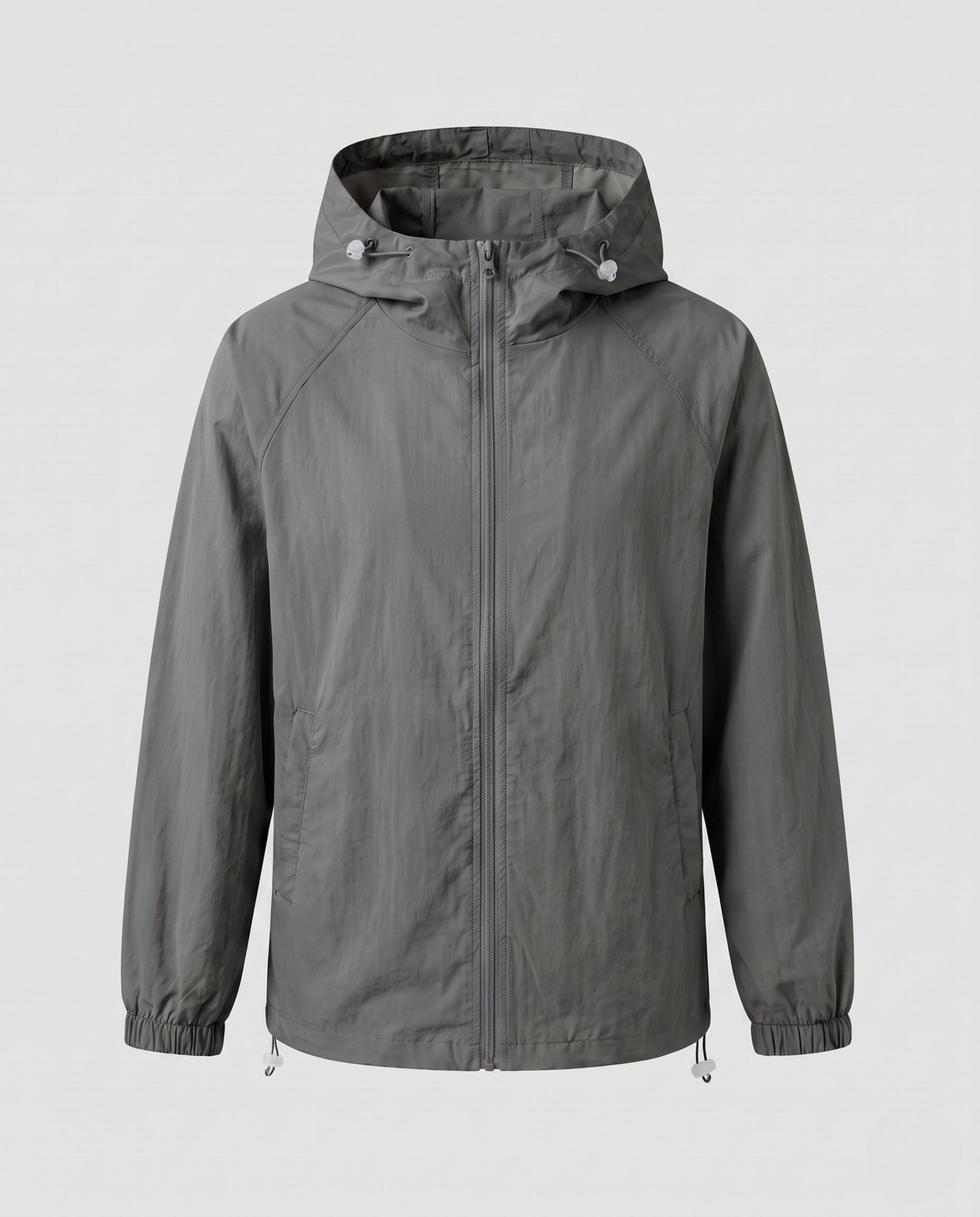 Women's Lightweight Windbreaker Jacket with Adjustable Hood