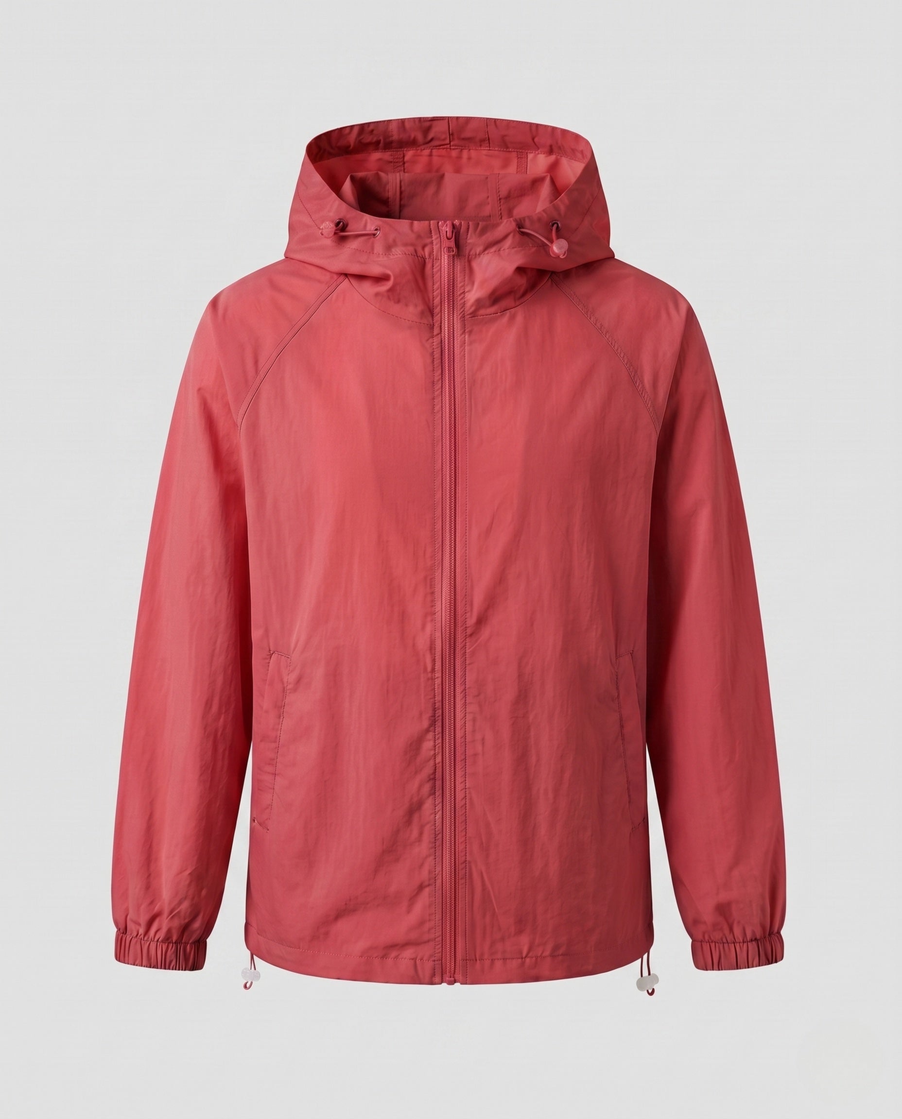 Women's Lightweight Windbreaker Jacket with Adjustable Hood