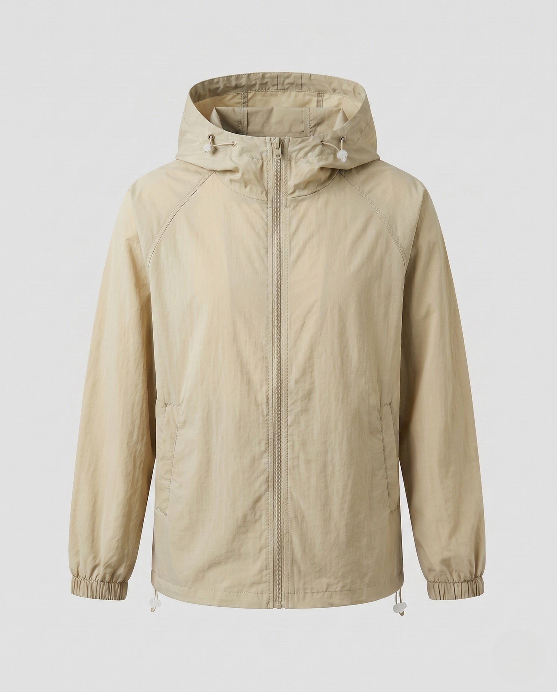 Women's Lightweight Windbreaker Jacket with Adjustable Hood