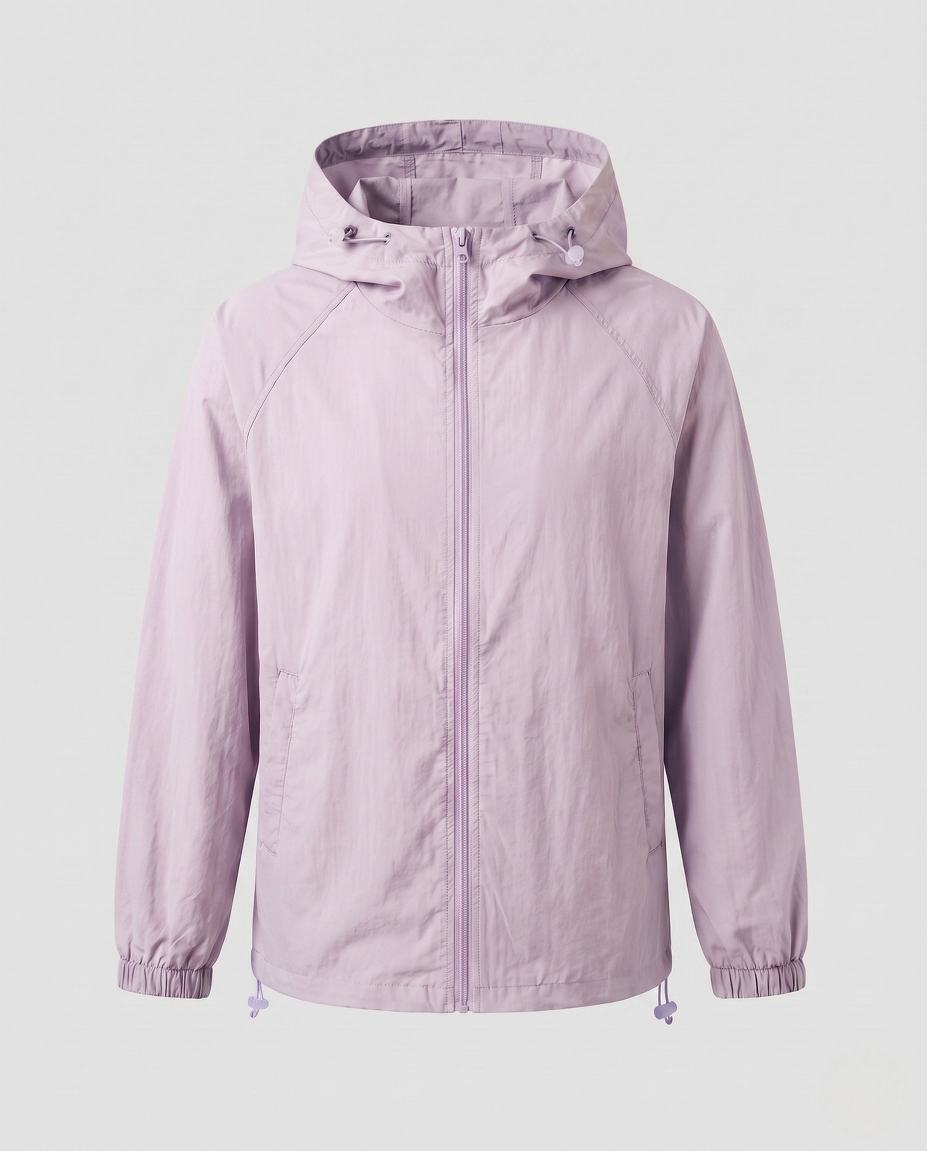 Women's Lightweight Windbreaker Jacket with Adjustable Hood
