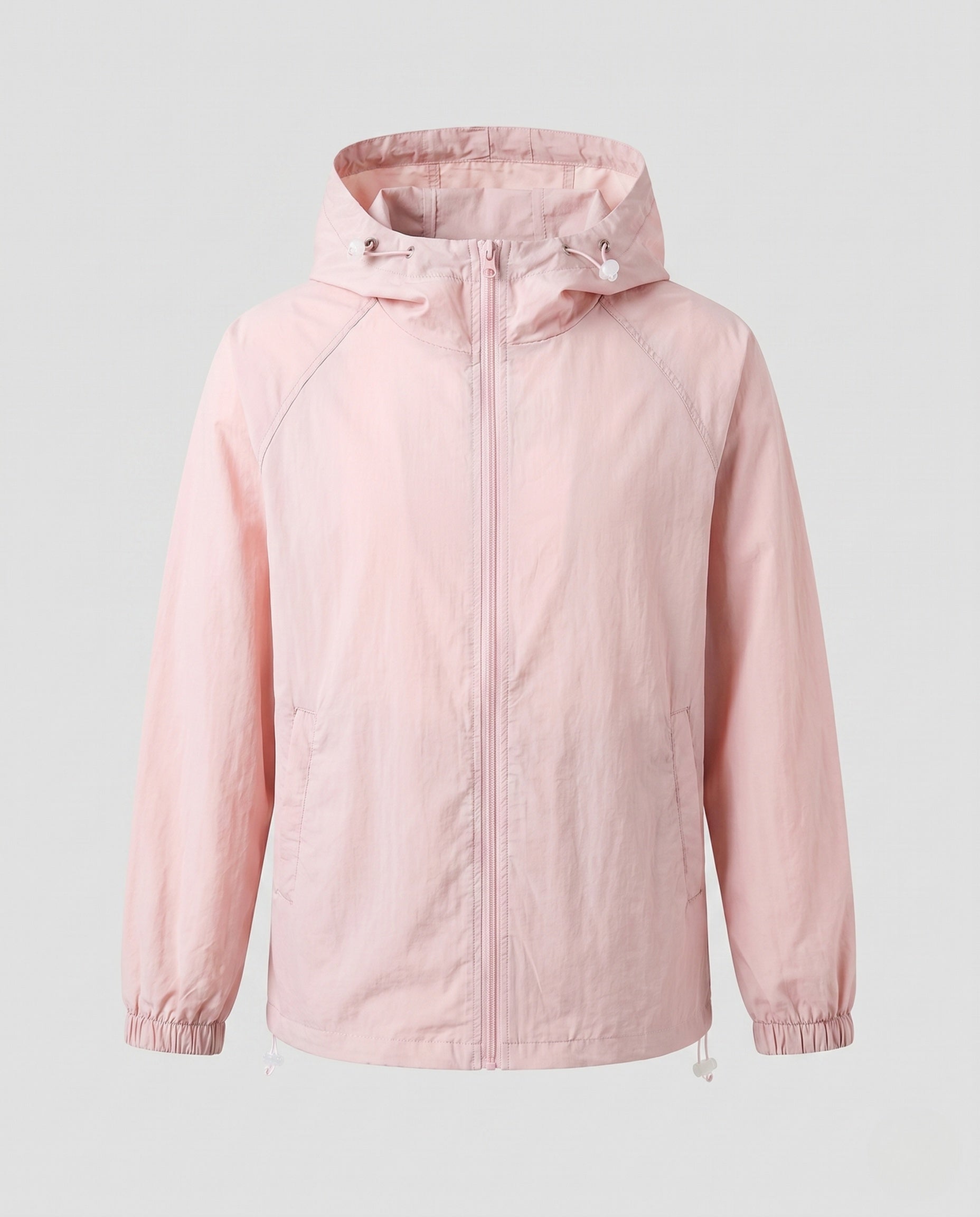 Women's Lightweight Windbreaker Jacket with Adjustable Hood