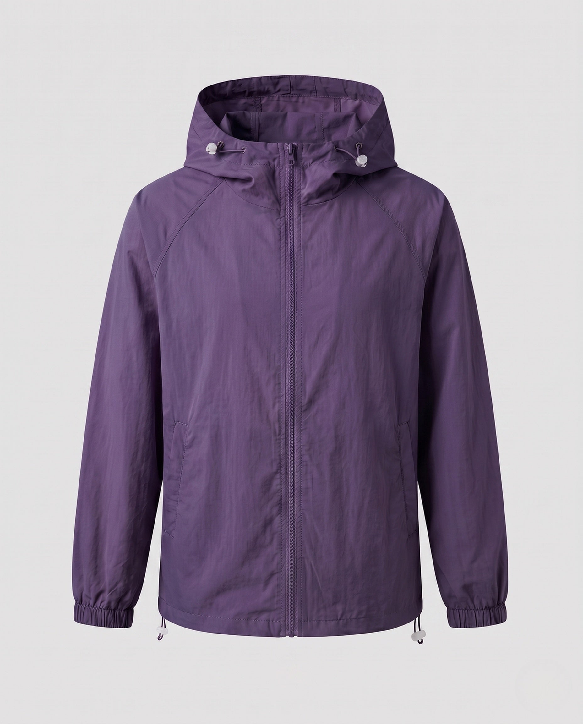 Women's Lightweight Windbreaker Jacket with Adjustable Hood