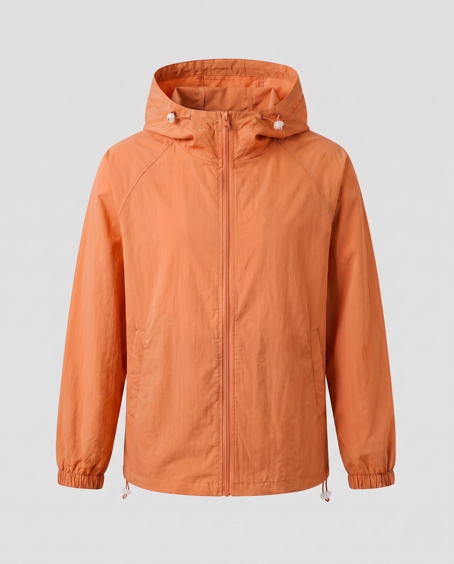 Women's Lightweight Windbreaker Jacket with Adjustable Hood