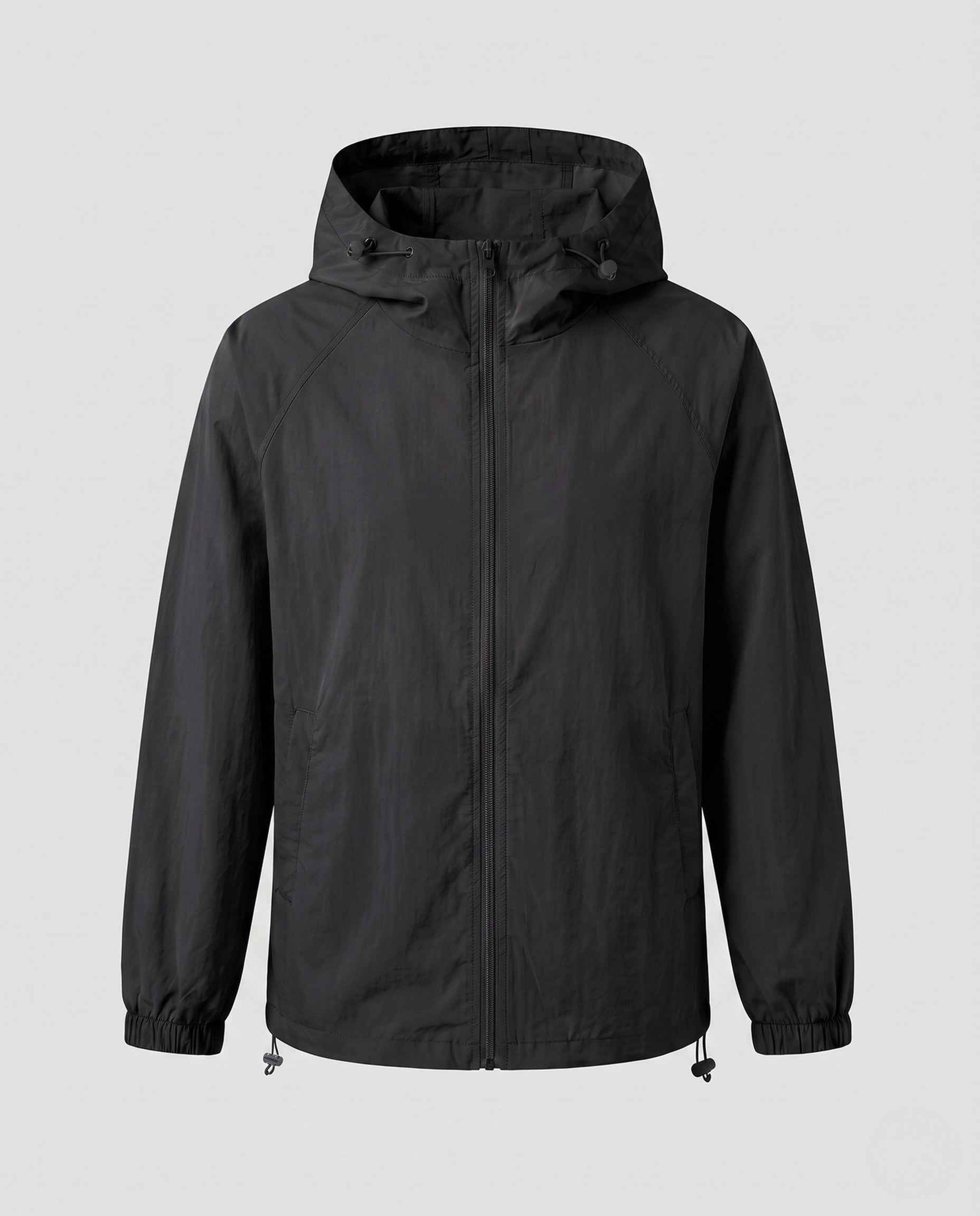 Women's Lightweight Windbreaker Jacket with Adjustable Hood