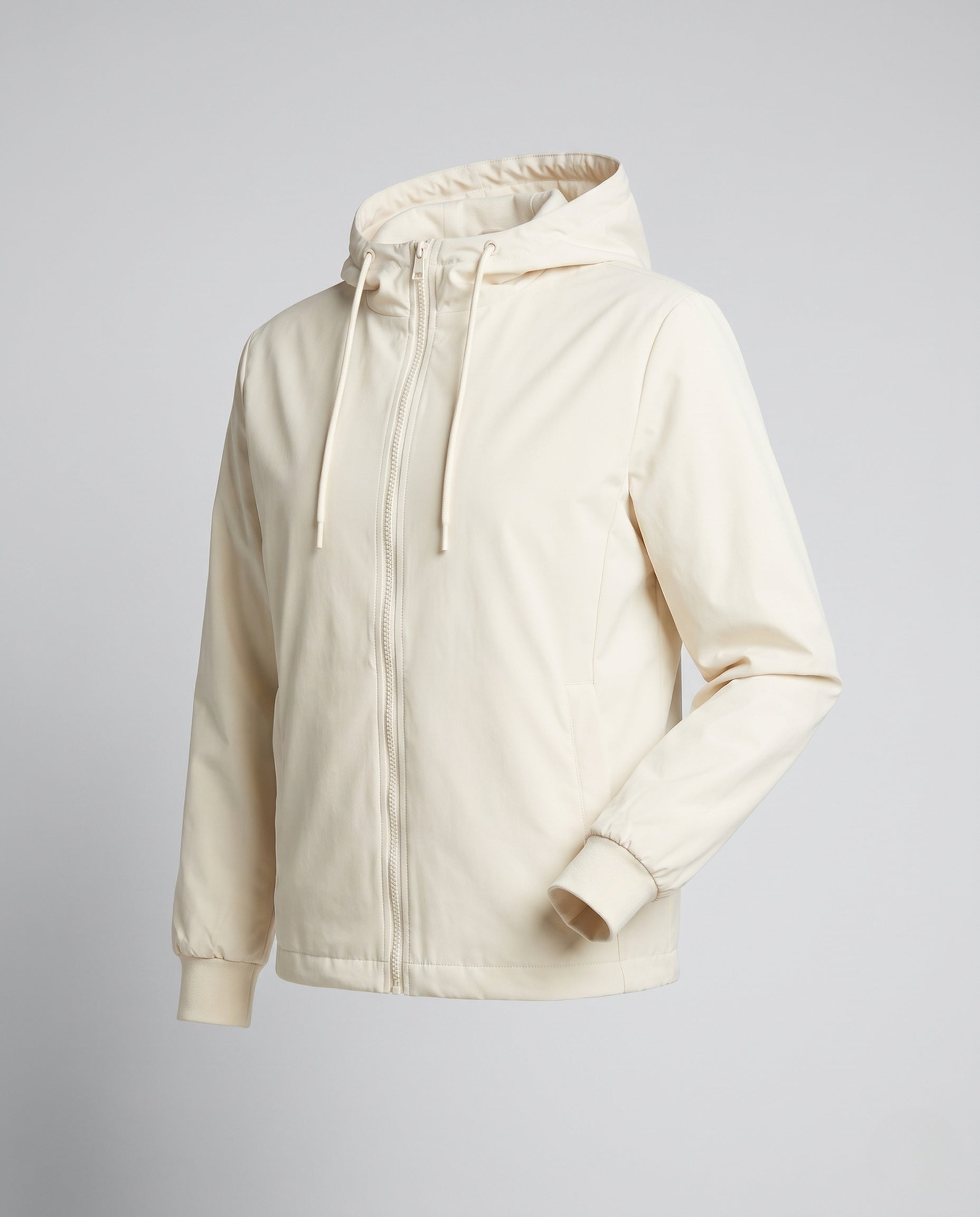 Women's Lightweight Windbreaker with Adjustable Hood Design