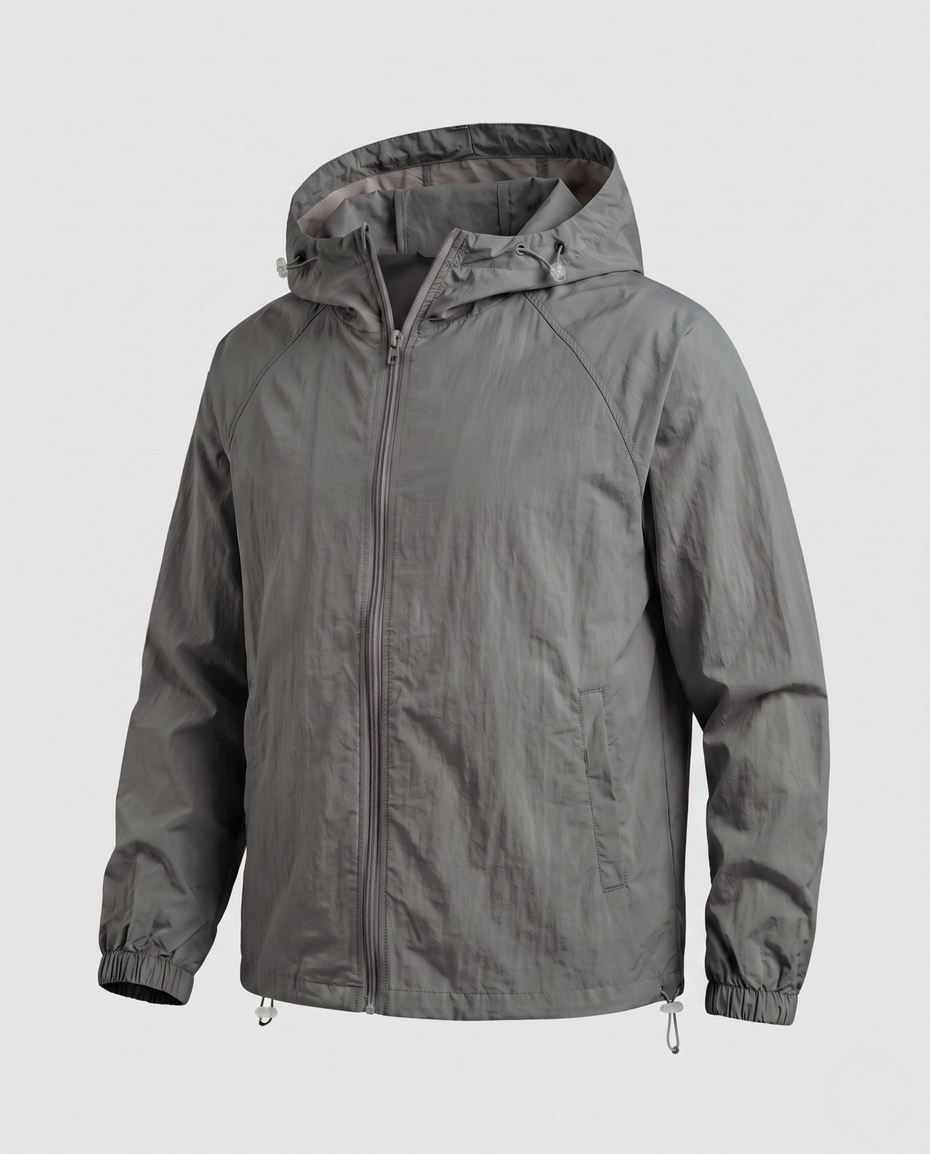 Women's Lightweight Windbreaker with Adjustable Hood Design