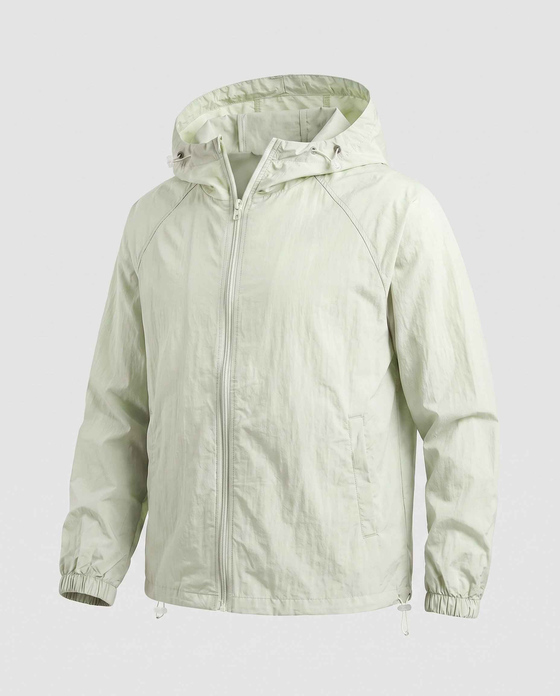 Women's Lightweight Windbreaker with Adjustable Hood Design
