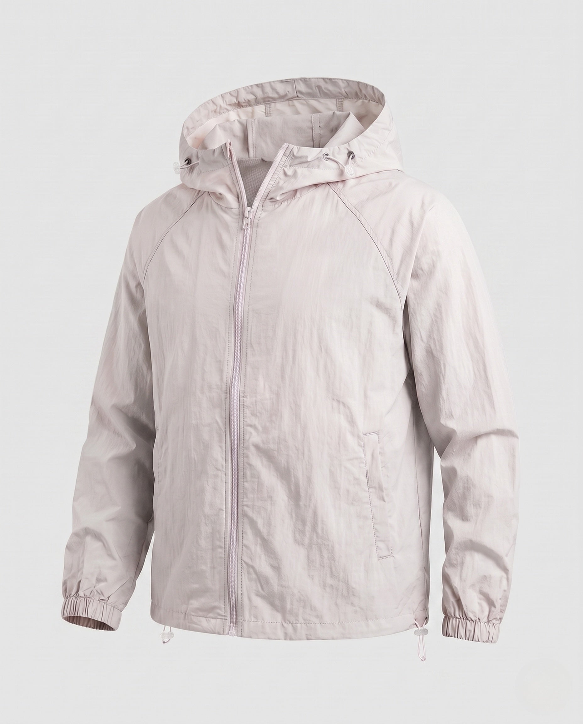 Women's Lightweight Windbreaker with Adjustable Hood Design