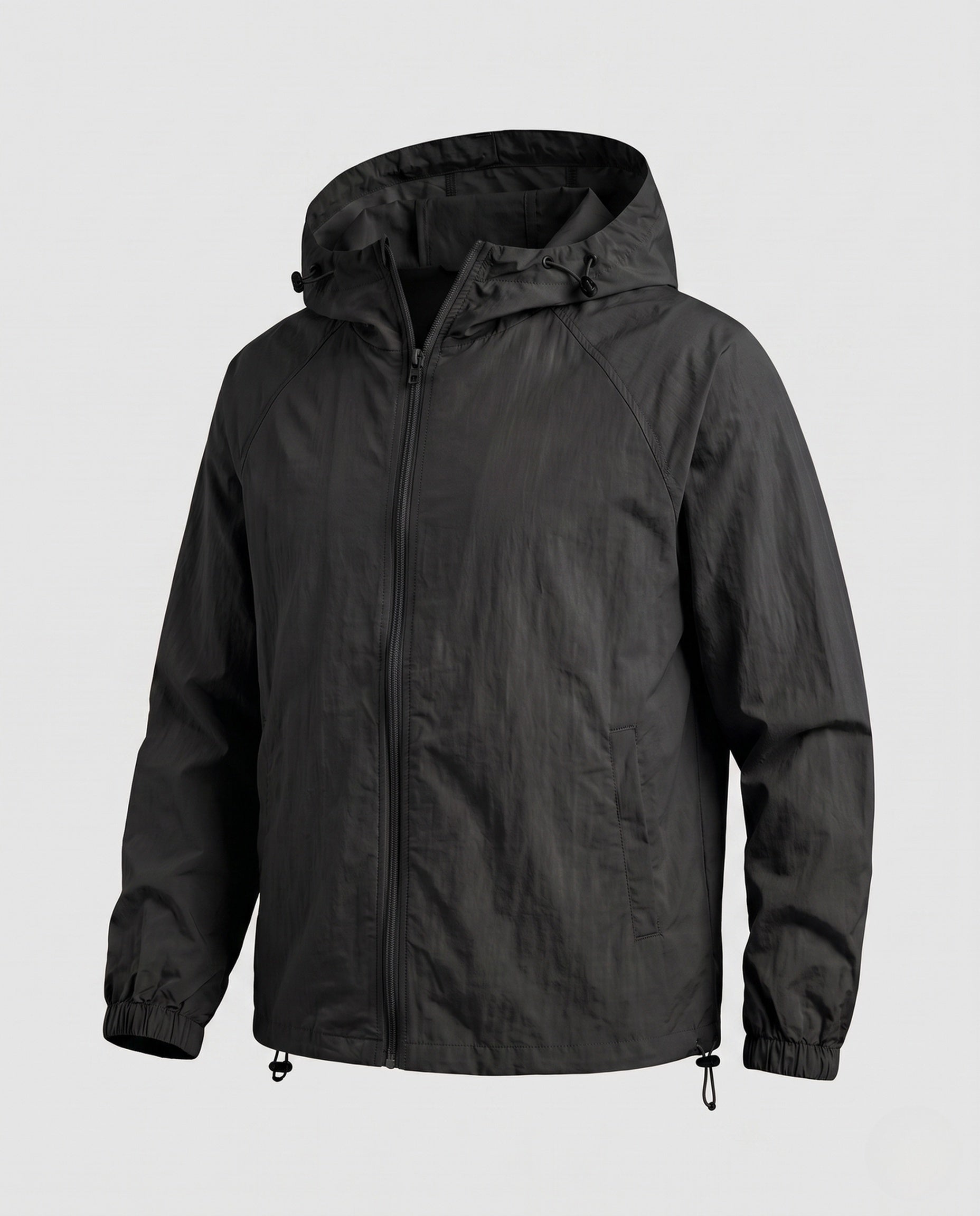 Women's Lightweight Windbreaker with Adjustable Hood Design