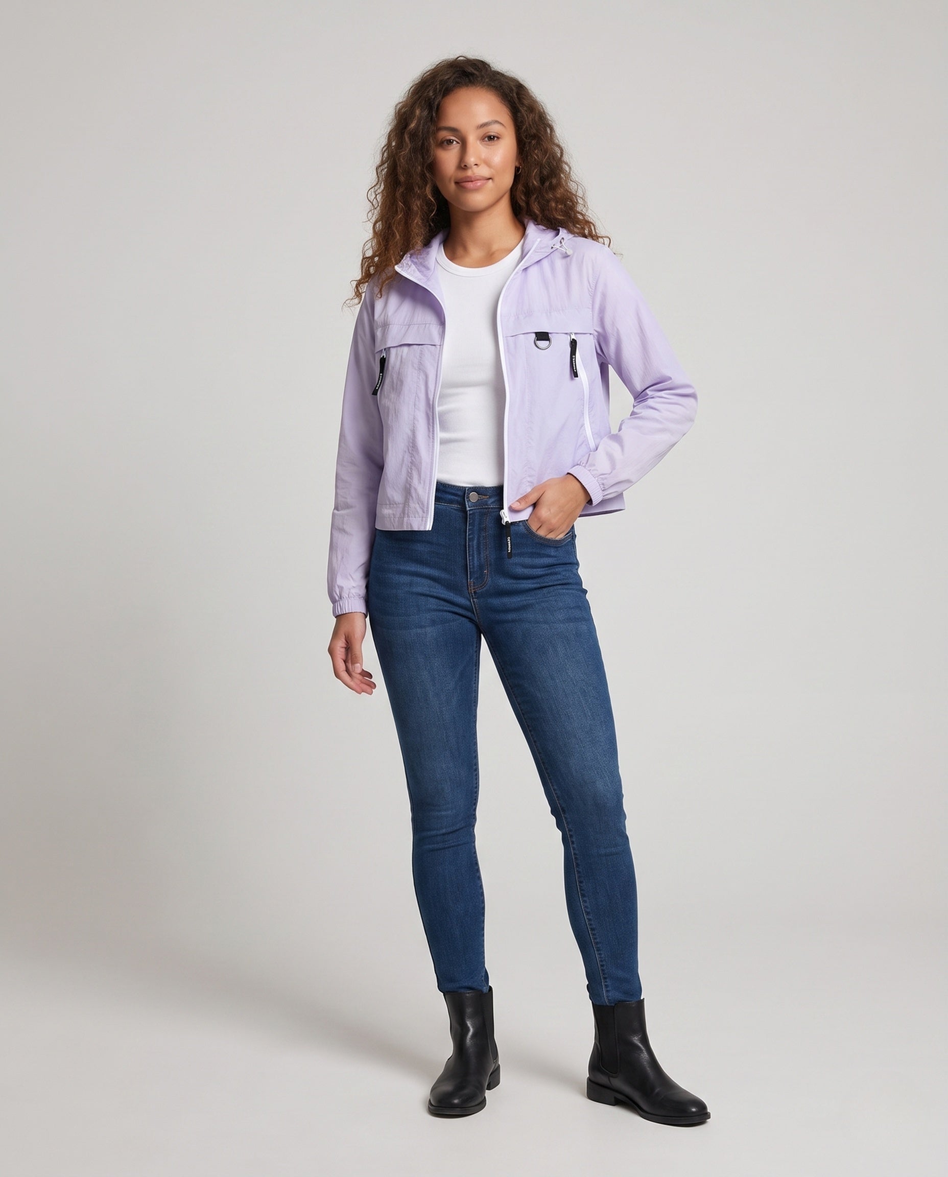 Women's Lightweight Technical Windbreaker with UV Protection - Front View