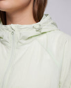 Women's Practical Outdoor Jacket with Adjustable Hood - Close-Up Detail