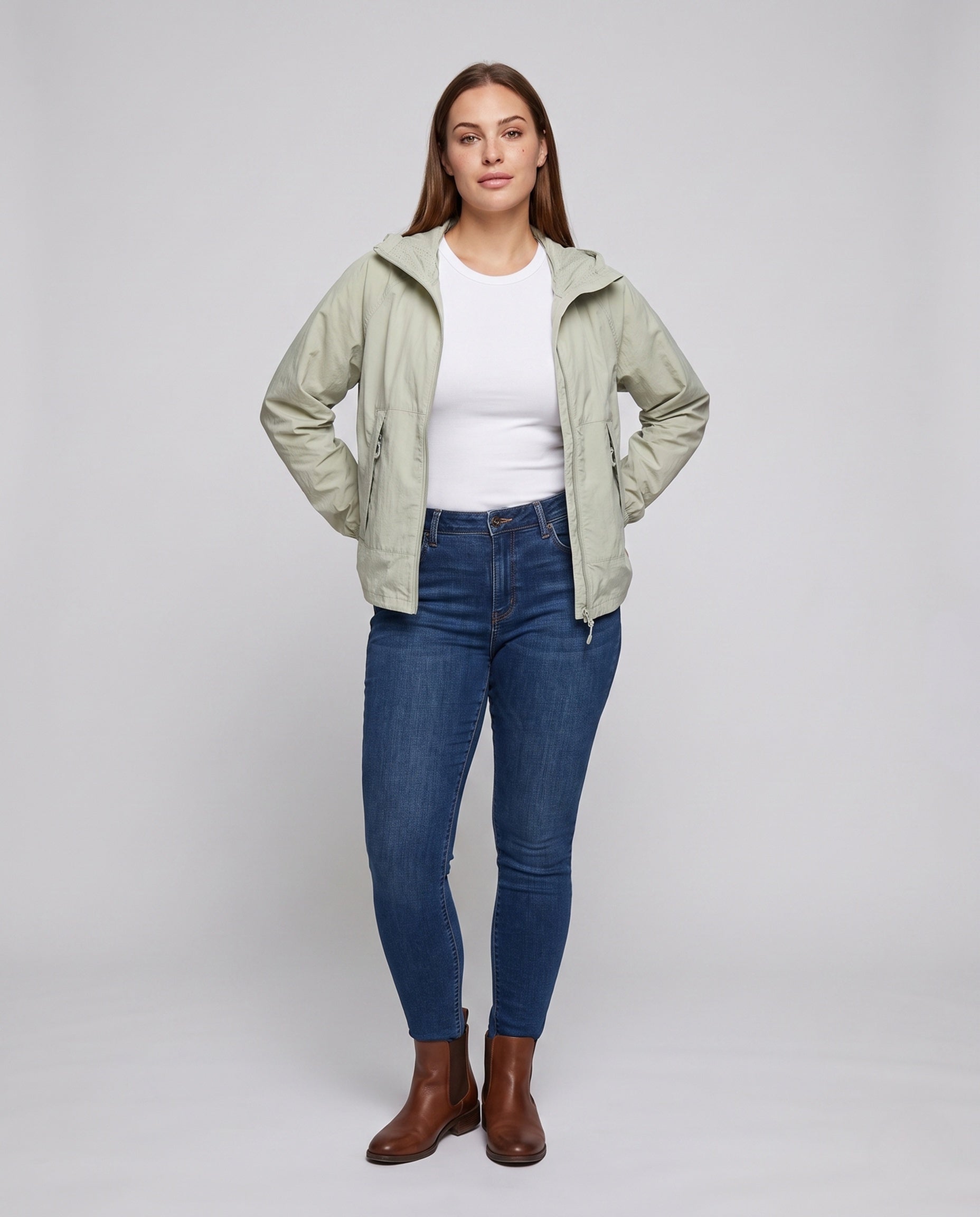 Women's Practical and Breathable Transitional Jacket - Front View