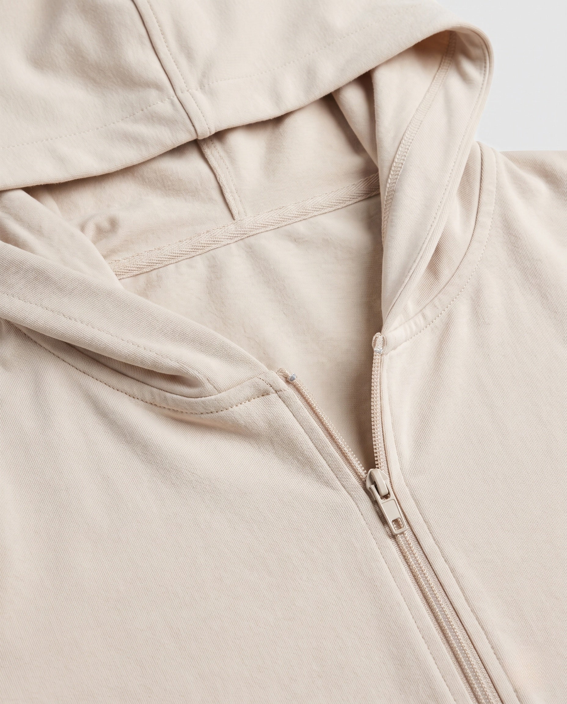 Women's Sports Jacket with Integrated Hood and UV Protection - Close-Up Detail