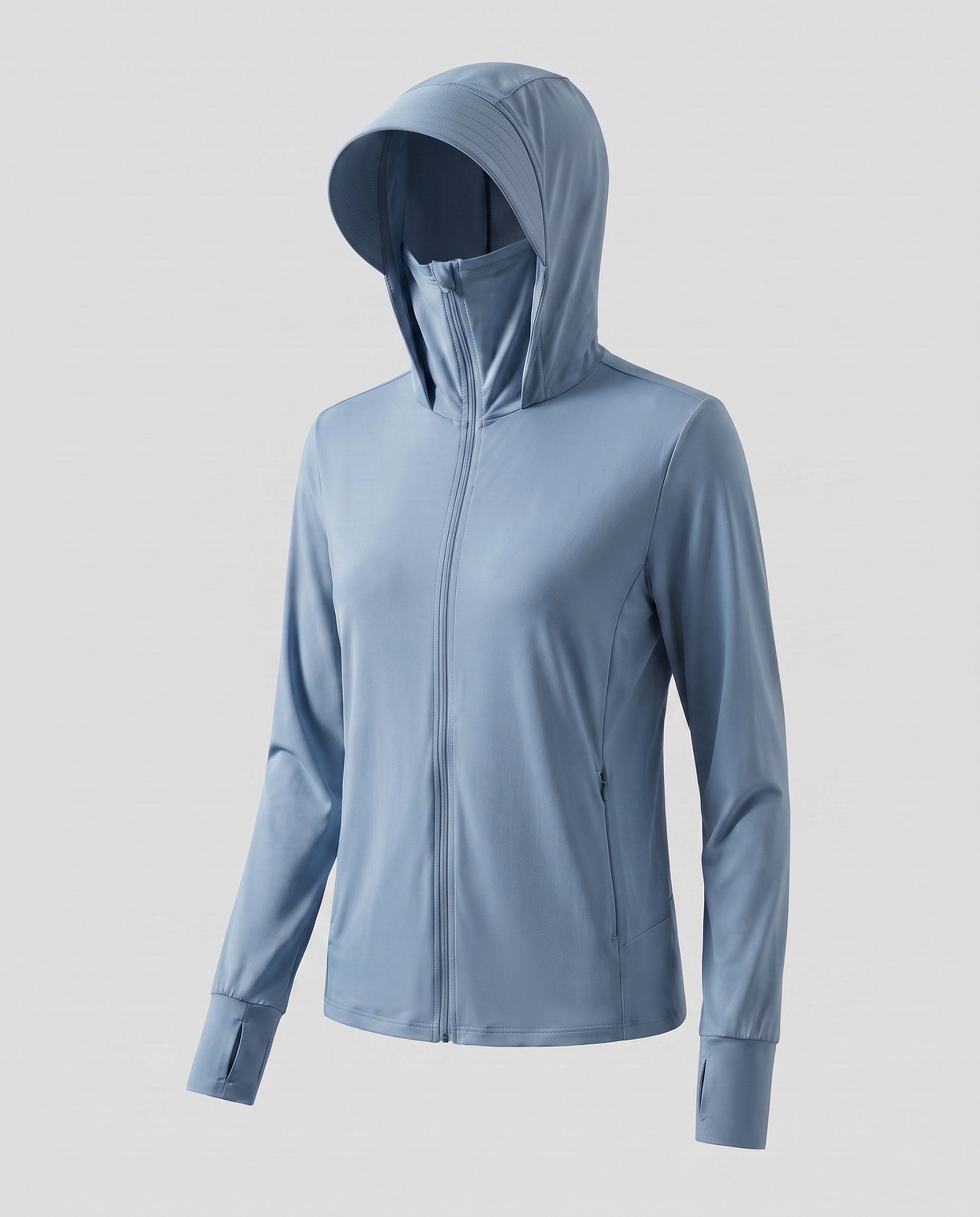 Women's Sports Jacket with Integrated Hood and UV Protection