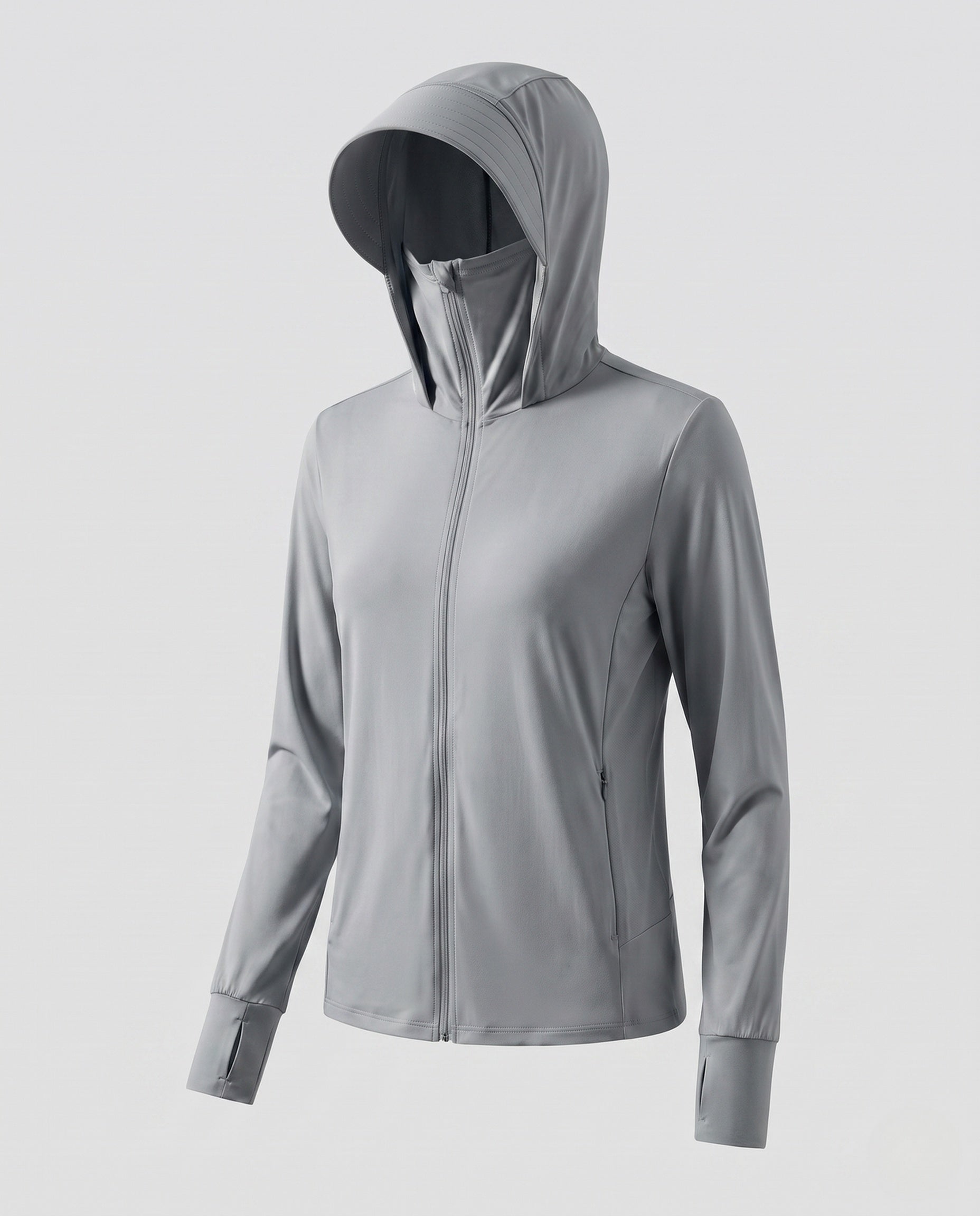 Women's Sports Jacket with Integrated Hood and UV Protection