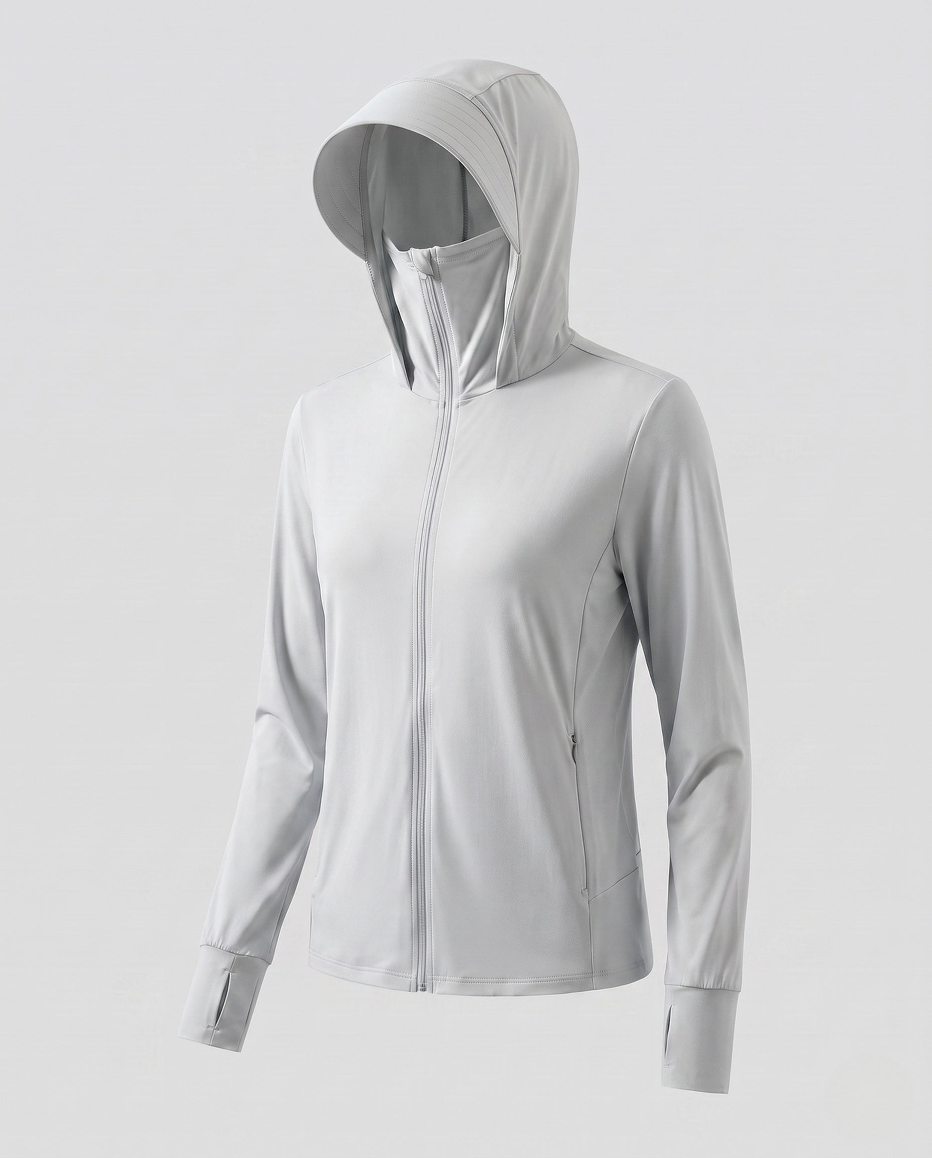 Women's Sports Jacket with Integrated Hood and UV Protection