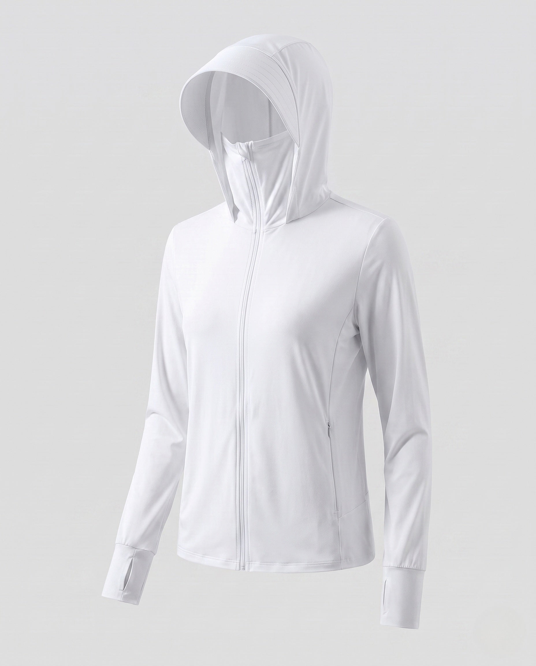 Women's Sports Jacket with Integrated Hood and UV Protection