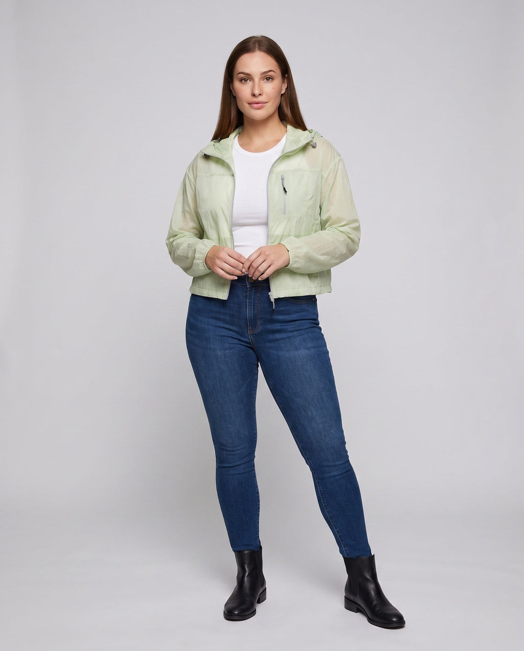 Women's Technical Leisure Jacket with Breathable Material - Front View