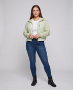 Women's Technical Leisure Jacket with Breathable Material - Front View