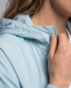 Women's Ultra-Lightweight UV Protection Jacket with Integrated Hood - Close-Up Detail