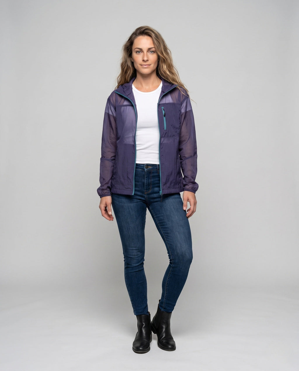 Women's Ultralight Functional Jacket with Practical Hood - Front View