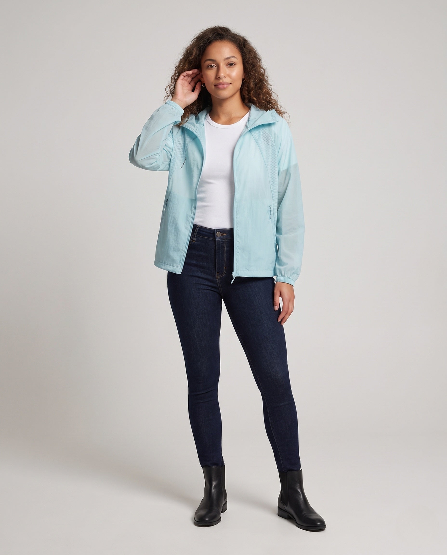 Women's UV Protection Jacket with Breathable Design - Front View