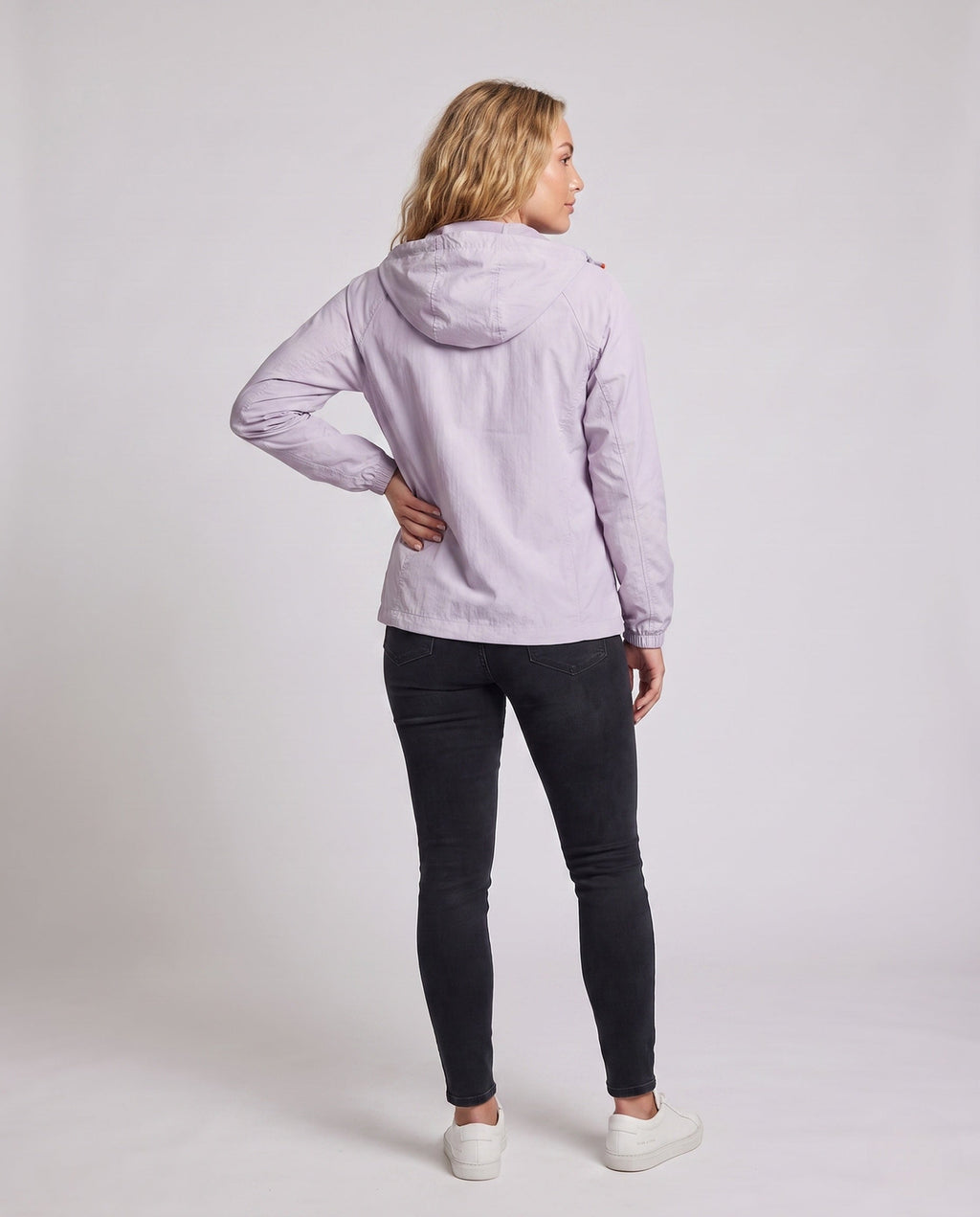 Women's UV Protection Jacket with Breathable Design and Hood - Back View