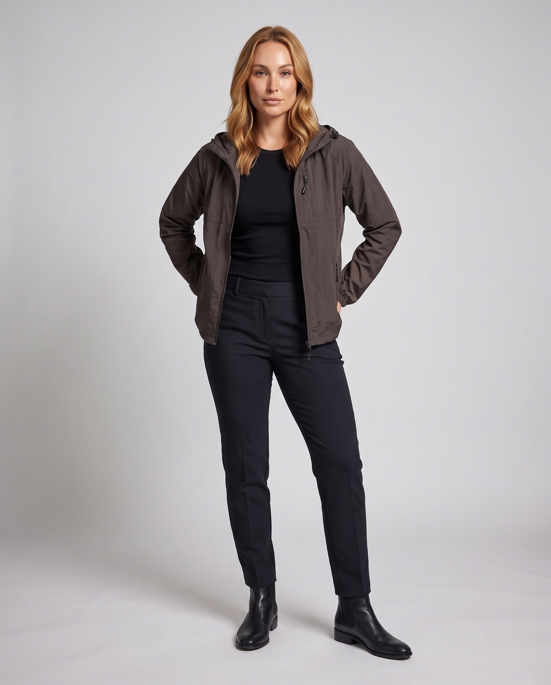 Women's UV Protection Jacket with Water-Repellent Properties - Front View