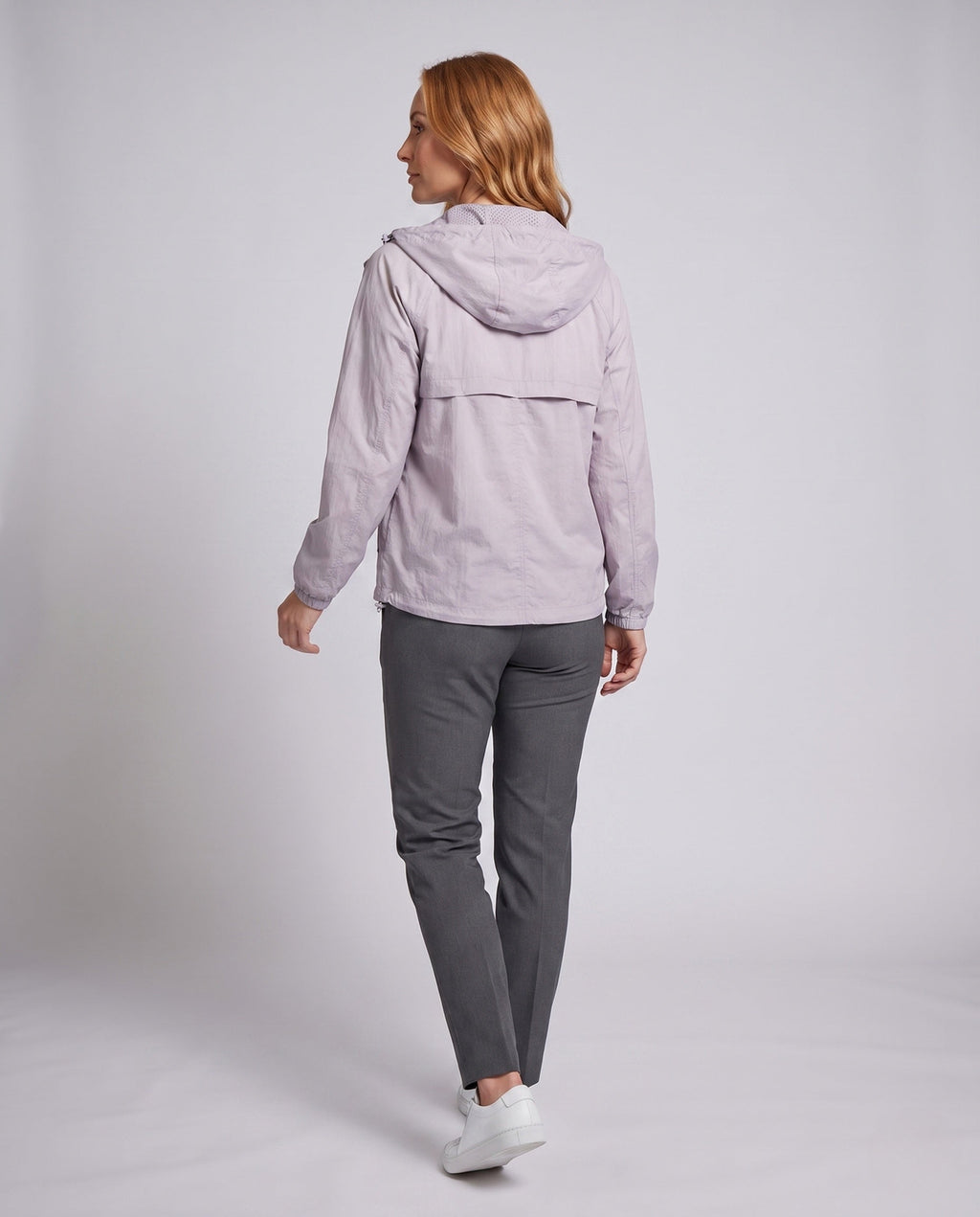 Women's Waterproof Hooded Jacket with UV Protection - Back View