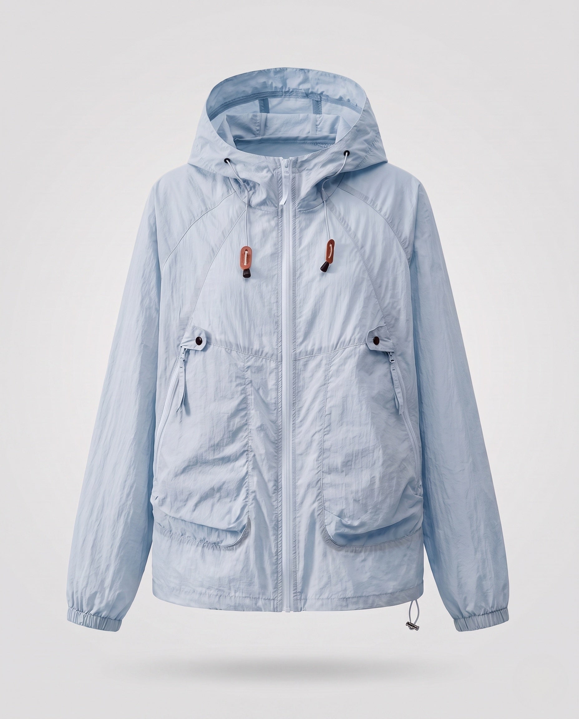 Women's Lightweight Windproof Hooded Jacket with Drawstring