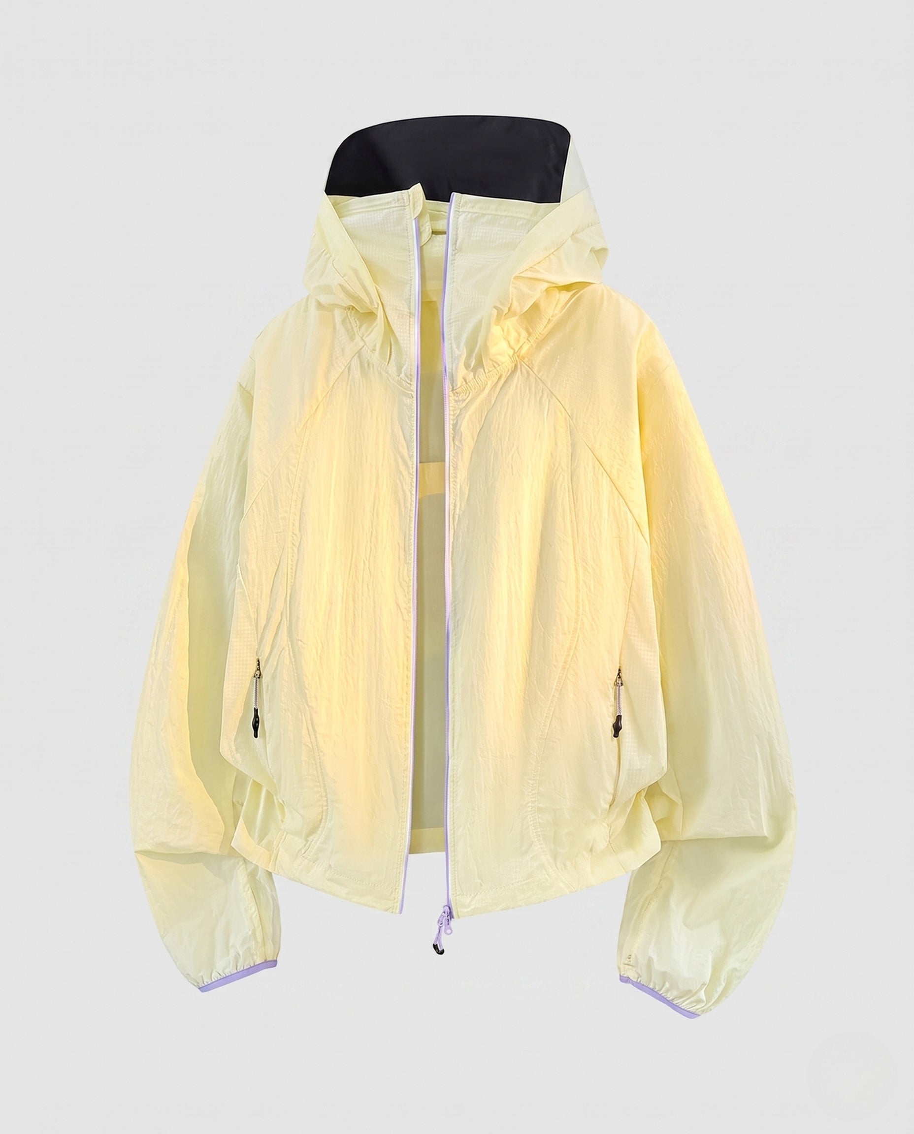 Women's Ultralight Hooded Outdoor Jacket, Packable with Two-Way Zipper