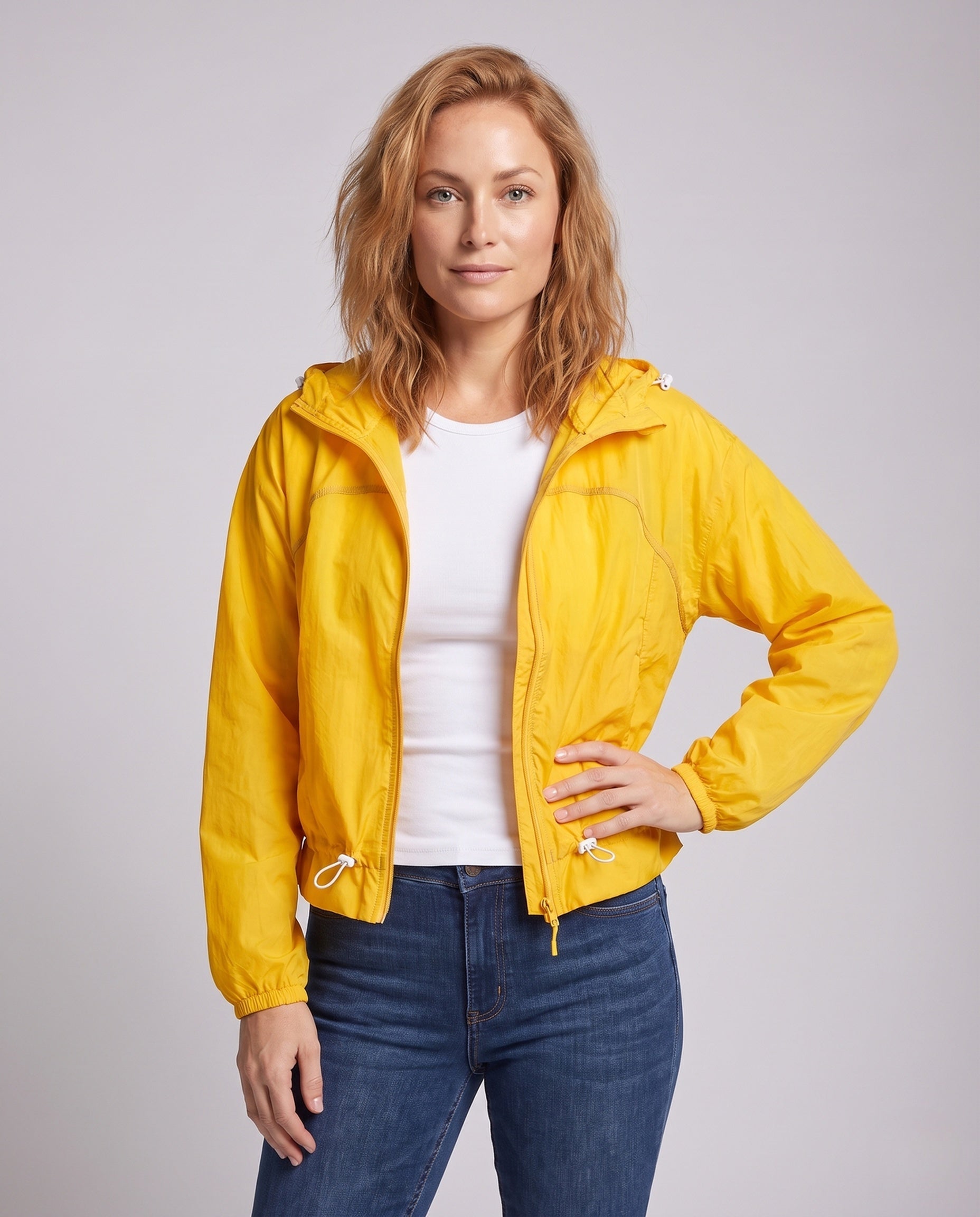 Women's Nano Ultralight Hooded Jacket Wind- and Water-Repellent - Upper Body View