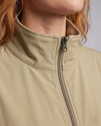 Women's Ultra-Light Travel Jacket with Stand-Up Collar - Close-Up Detail