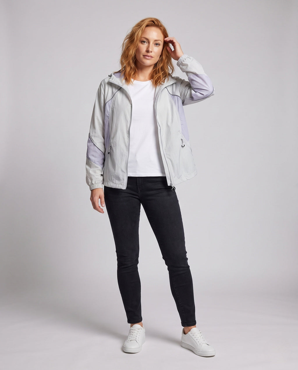 Women's Ultra-Light Hiking and Everyday Jacket with Hood - Front View