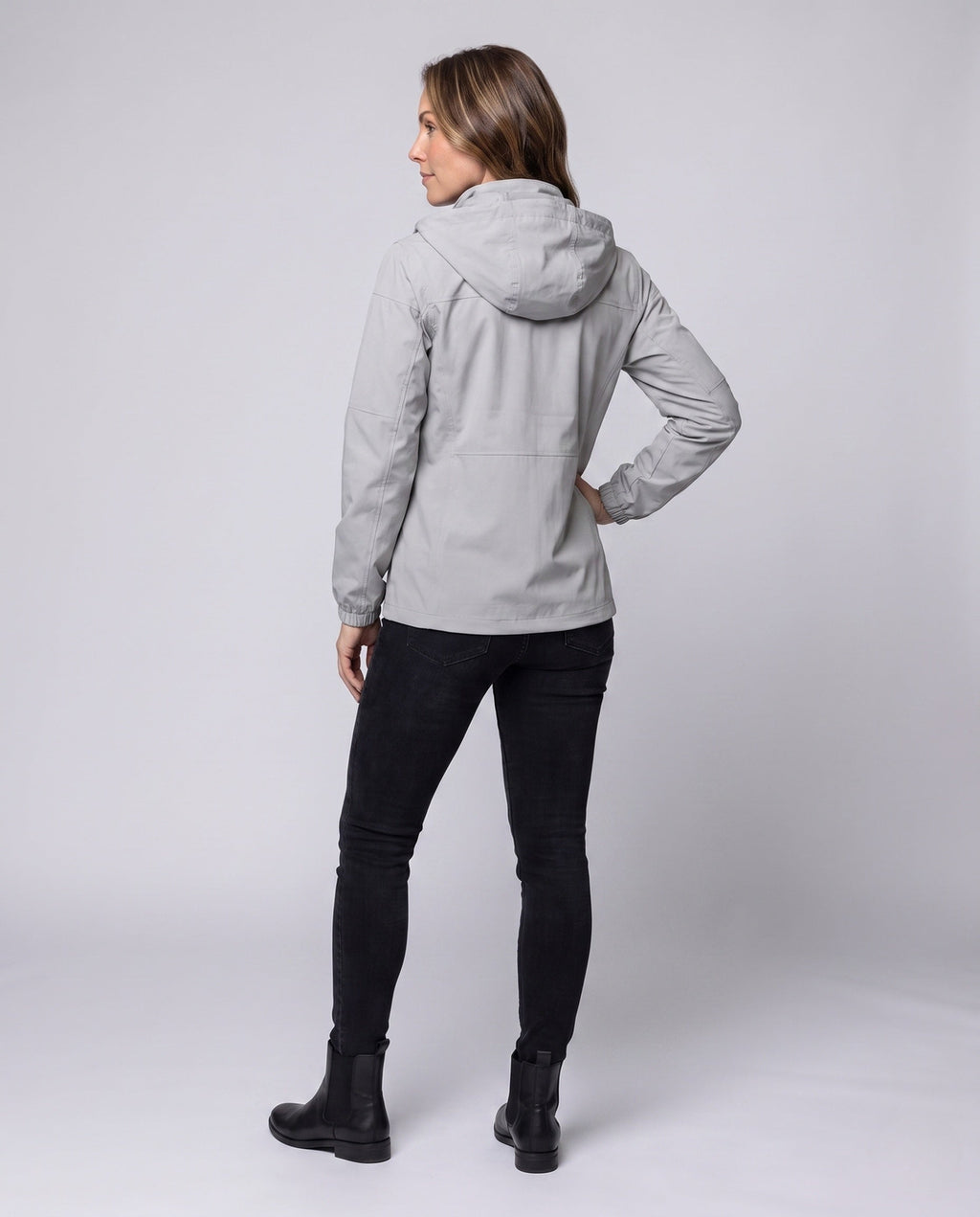 Unisex Functional Travel and Trekking Jacket with Hood - Back View