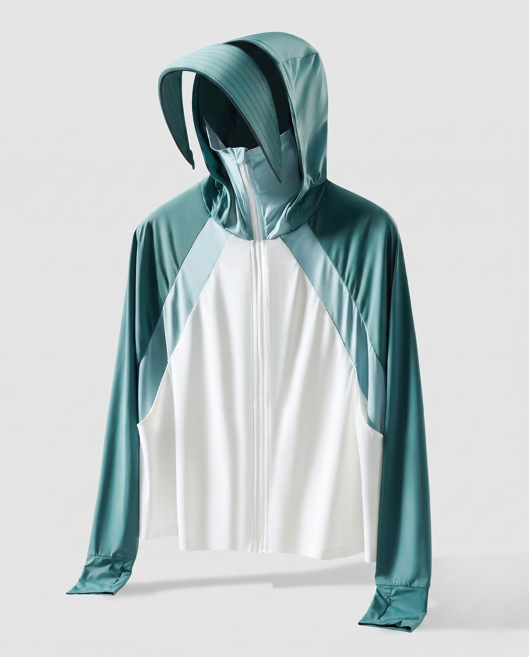 Unisex Hooded Sun Protection Jacket with Extended Visor Brim
